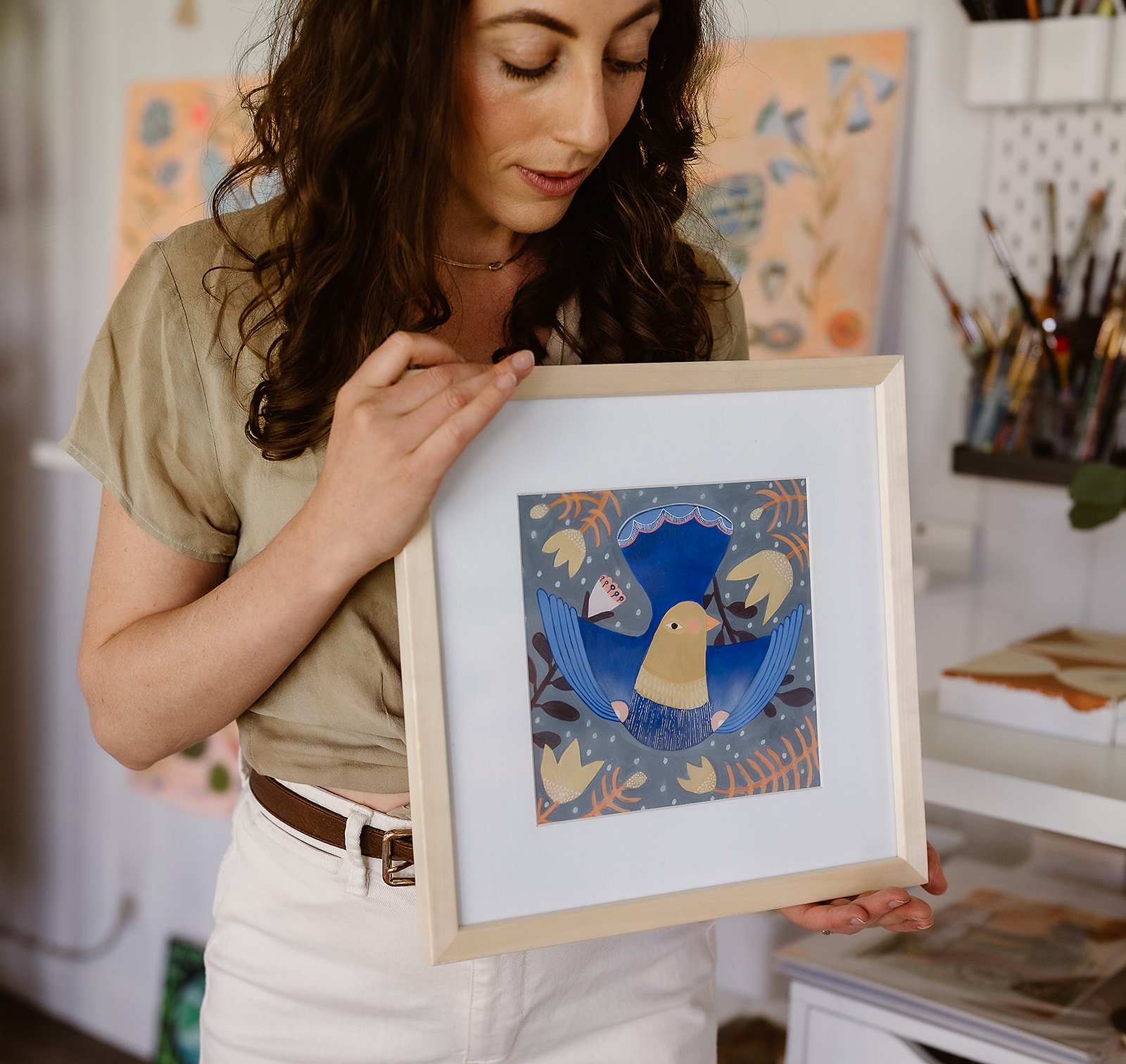 To Be Free holding framed original w_ Matty .jpg