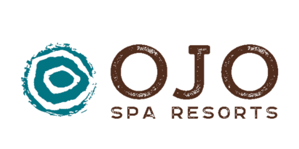 Ojo Spa Resorts logo with stylized blue circular design and text.