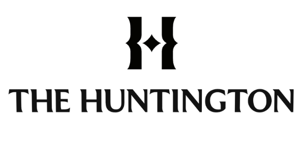 The Huntington logo with a stylized black sculpture above the text 'THE HUNTINGTON' on a white background.