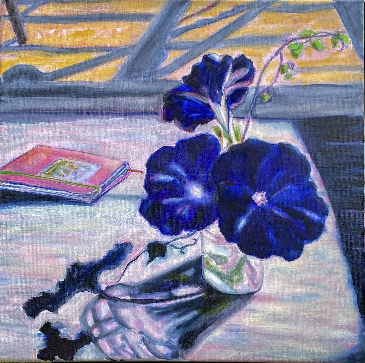 Morning Glories at Bread and Salt (20" x 20", oil on linen)
