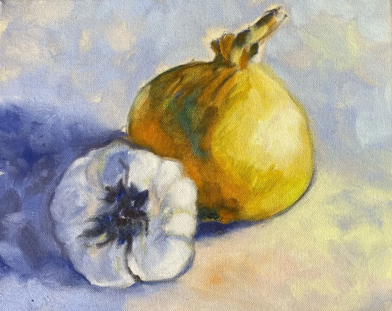 Garlic and Onion (oil on canvas, 8h" x 11"w)