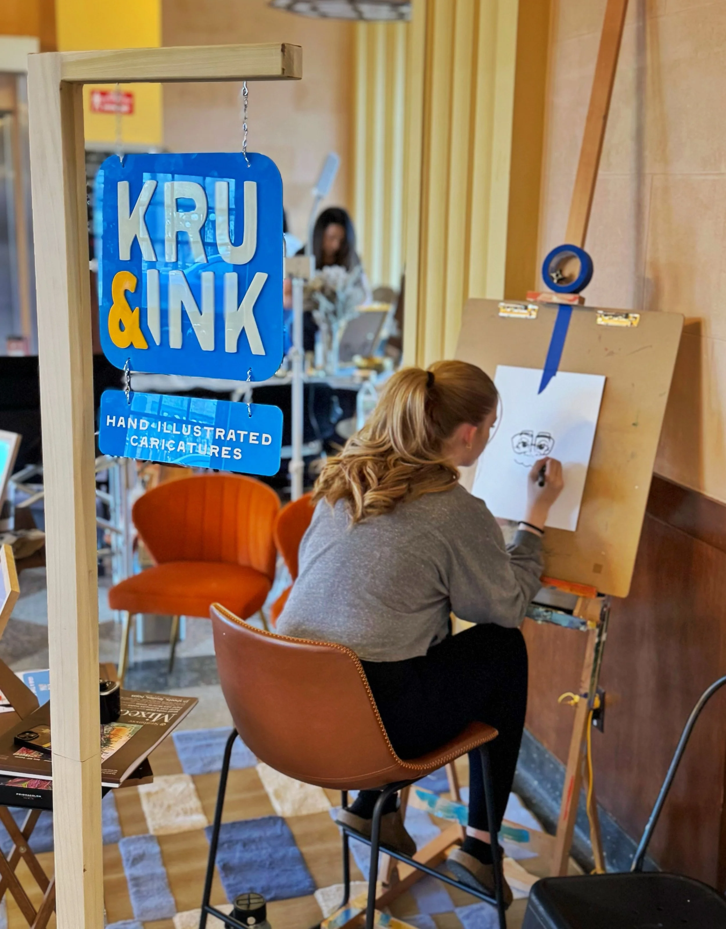 Kru + Ink Caricature Pop Up