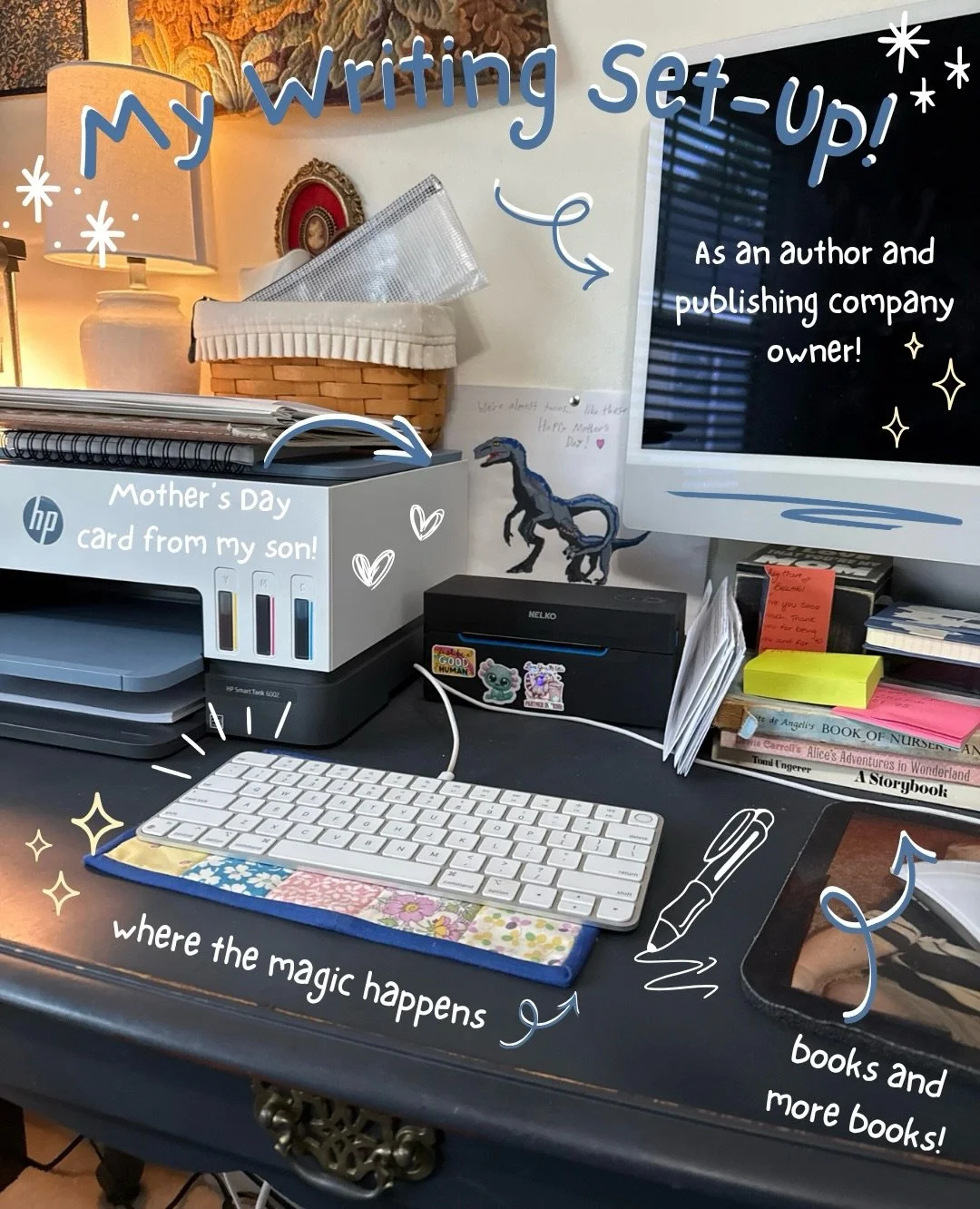 My writing set-up as an author, and publishing company owner! 📚🖋️✨
.
.
#author #writer #publishedauthor #childrensbookauthor #authortips