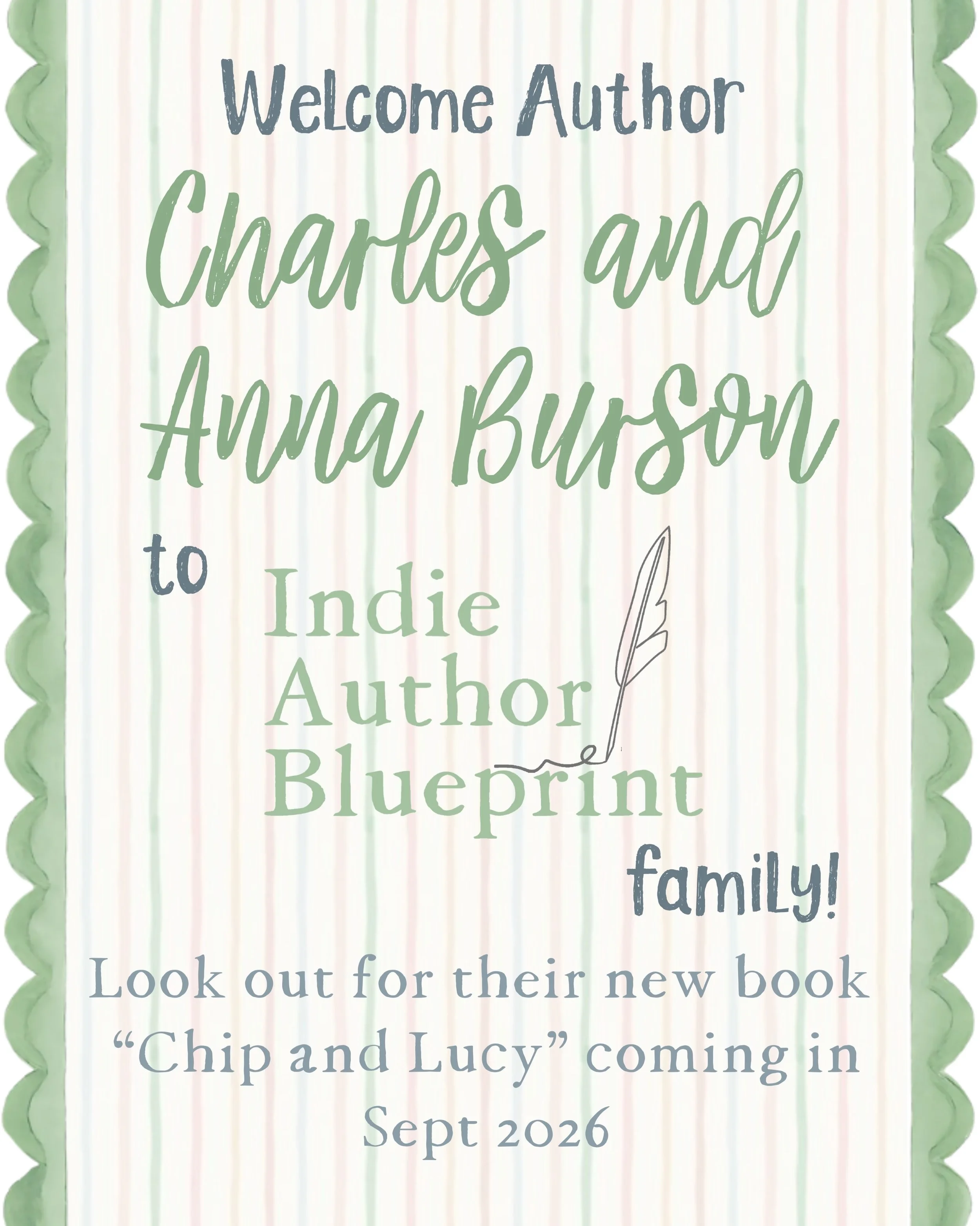 The Indie Blueprint is so excited to announce a new author! Charles and Anna Burson have decided to partner with us for the release of their book, &ldquo;Chip and Lucy&rdquo;! We are so excited to share their story with all of you!

#indiepublishing 