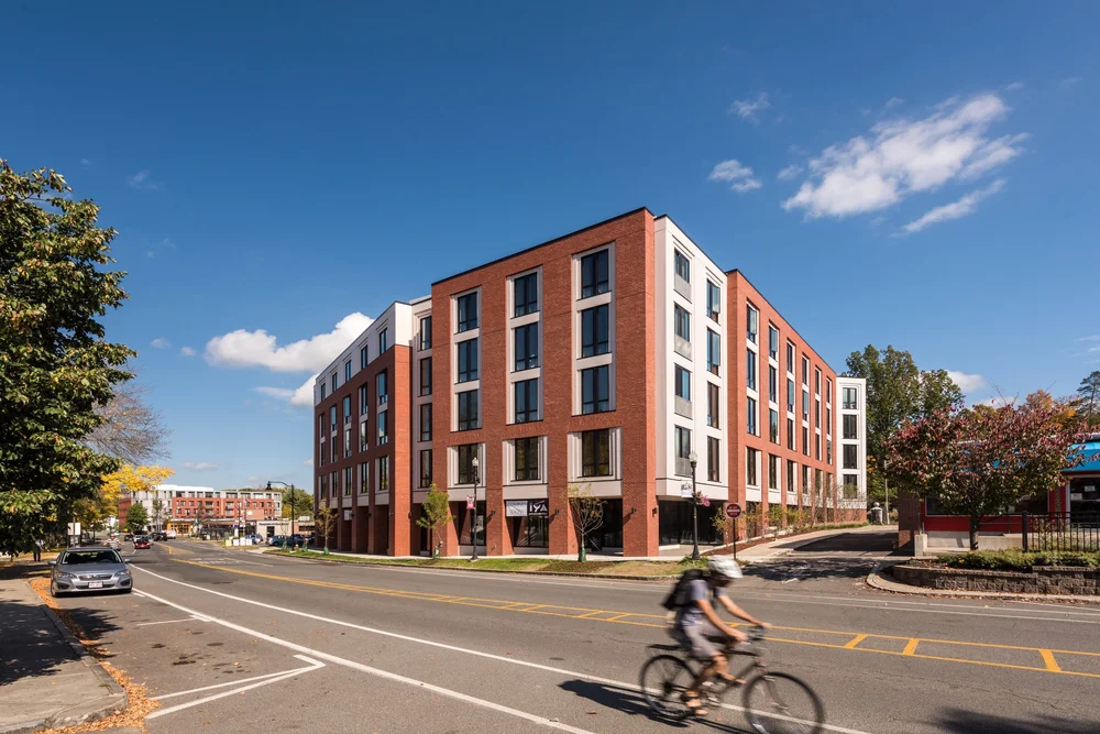 East Pleasant Street in downtown Amherst, MA, outside Protocol