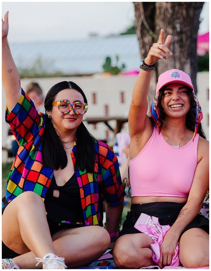 Women enjoying live music at Austin Texas festival