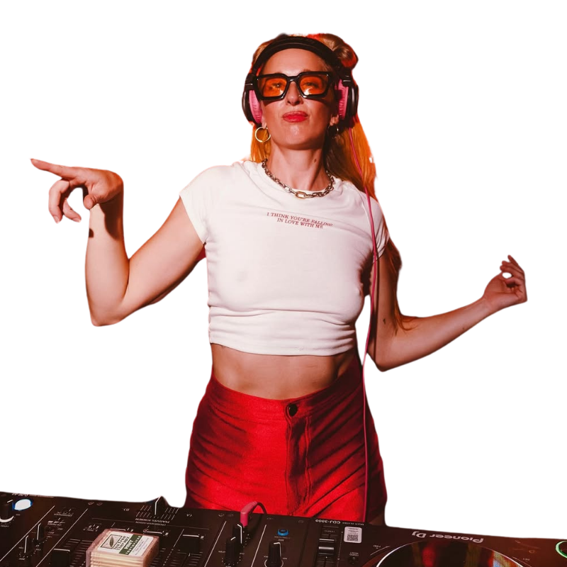 DJ Who is she musician at the 2026 YouMeShe Fest in Austin, TX