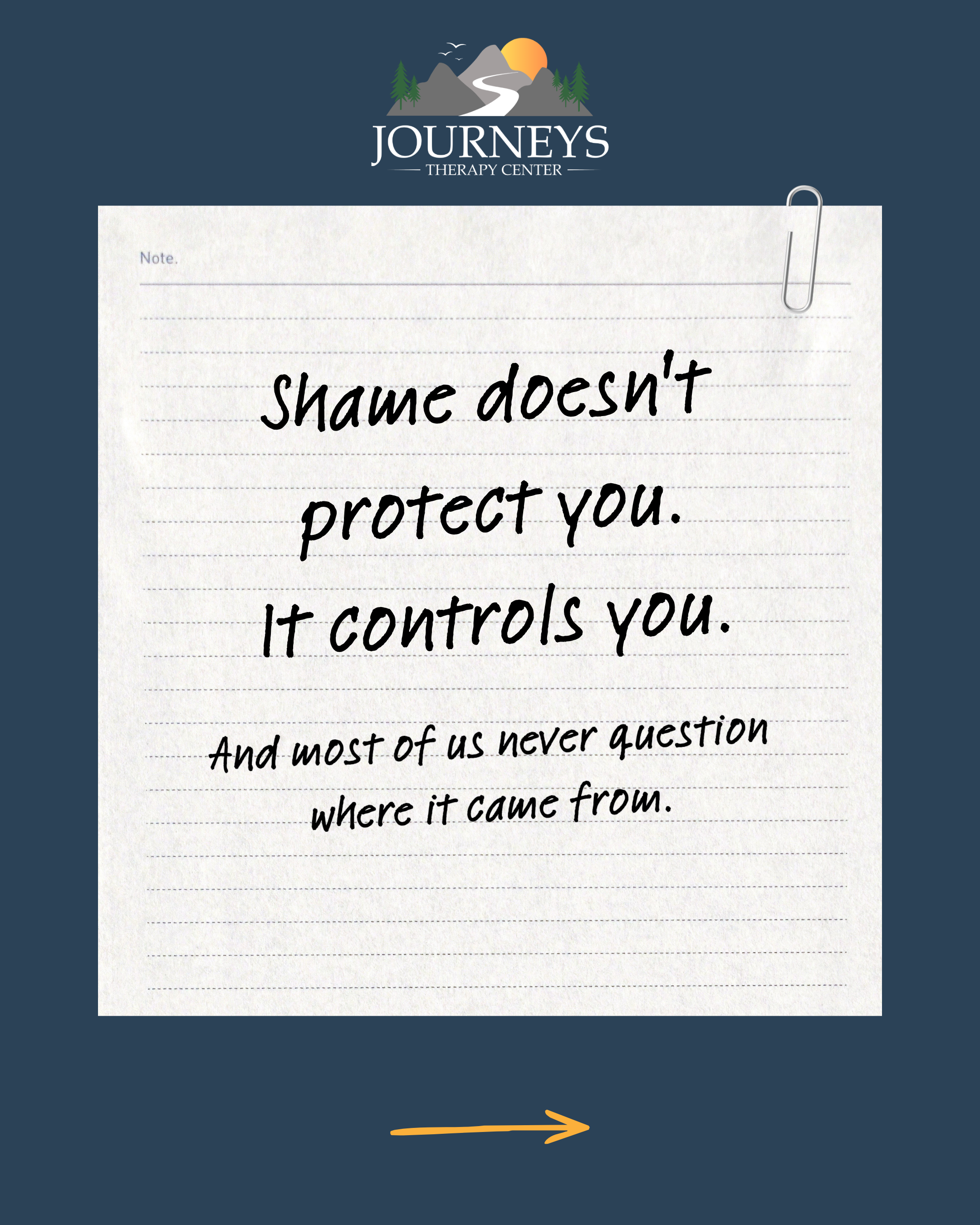 Shame Doesn't Protect You, It Controls You