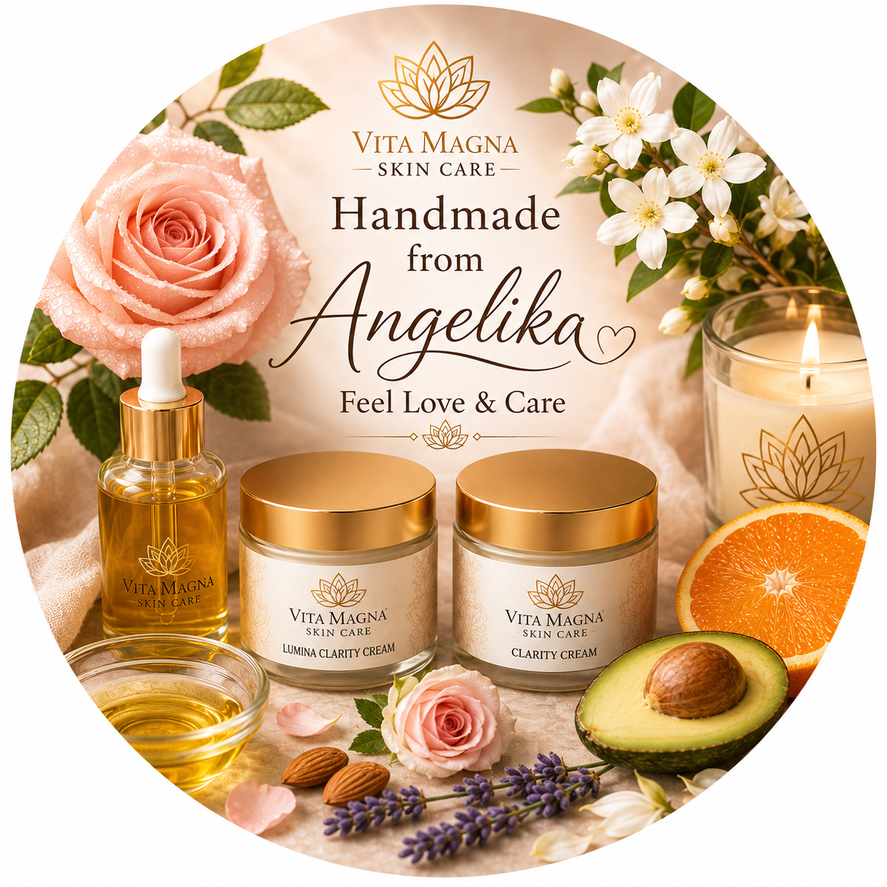 Vita Magna handmade skincare products created with carefully selected ingredients for personalised natural skin care.