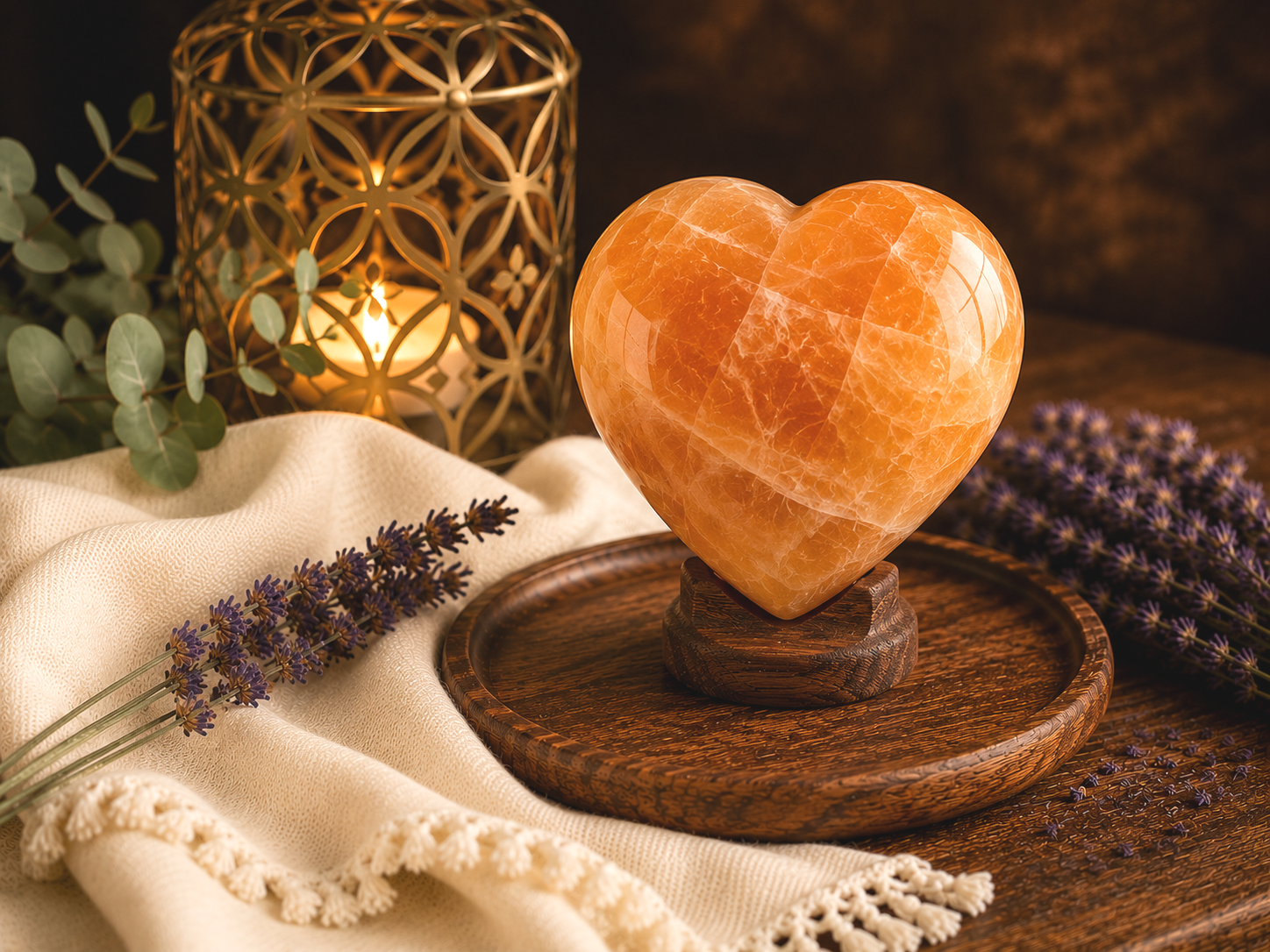 Crystal Heart Carvings