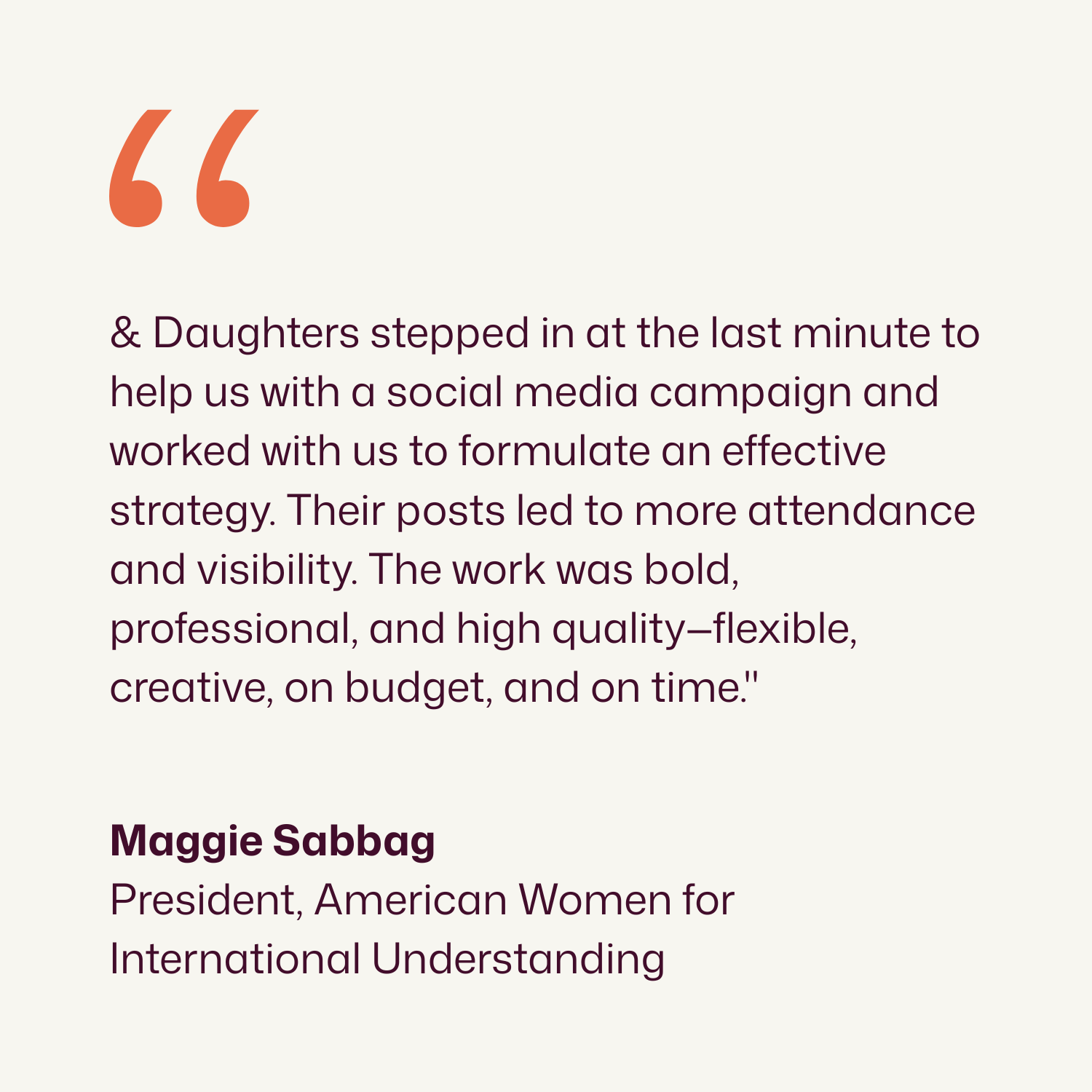 Testimony 3 - Maggie