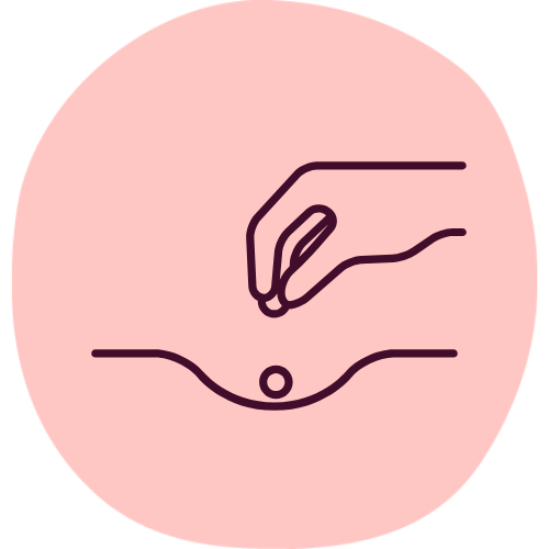 Hand planting seeds icon