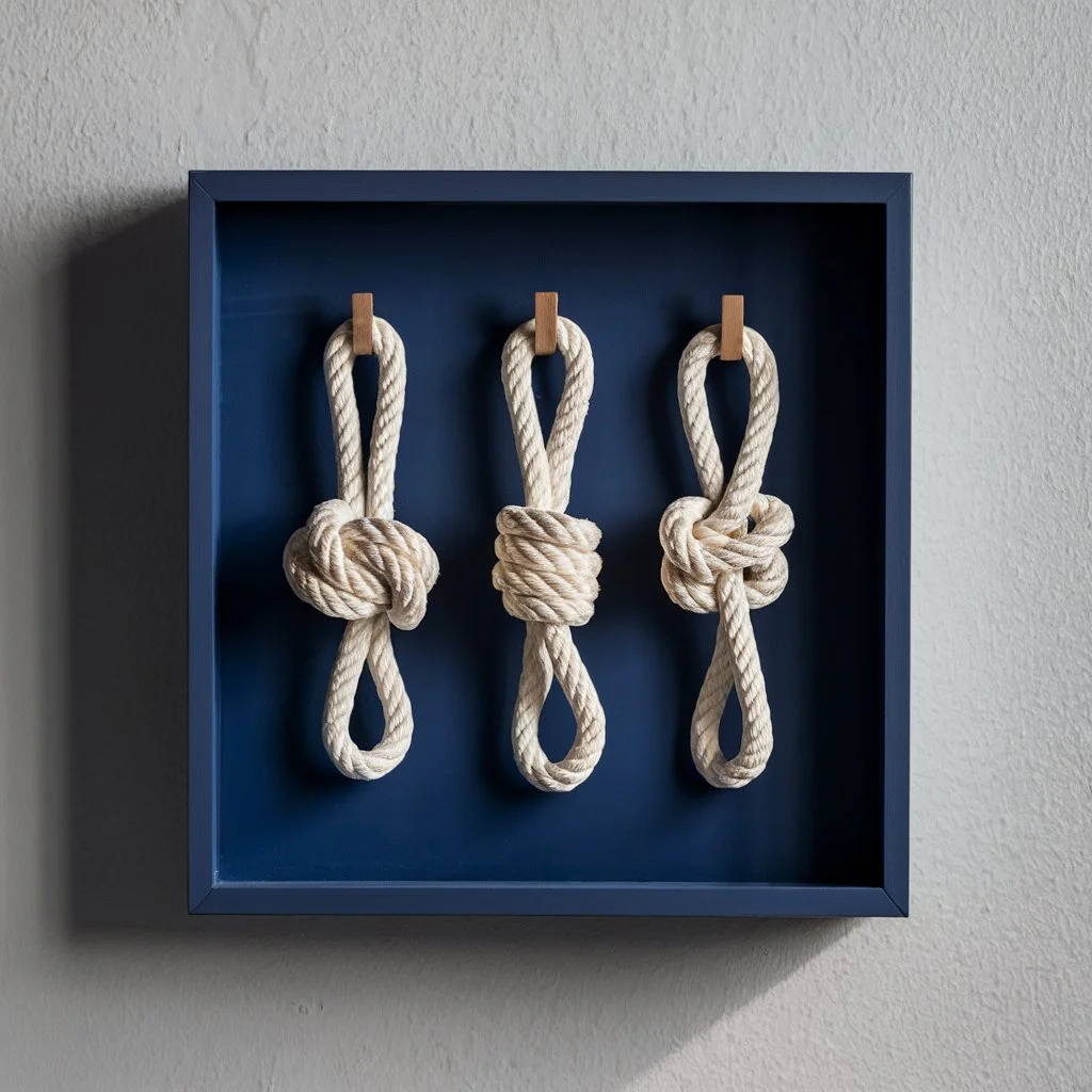 DIY Framed Rope Knot Display — Coastal Cottage by Celeste