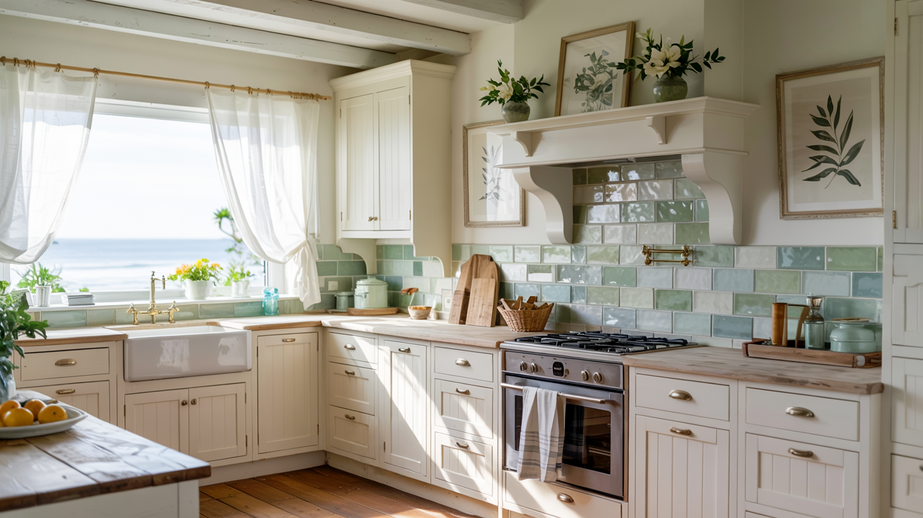 How to Blend English Cottage Style into Your Coastal Kitchen (Without Looking Landlocked)