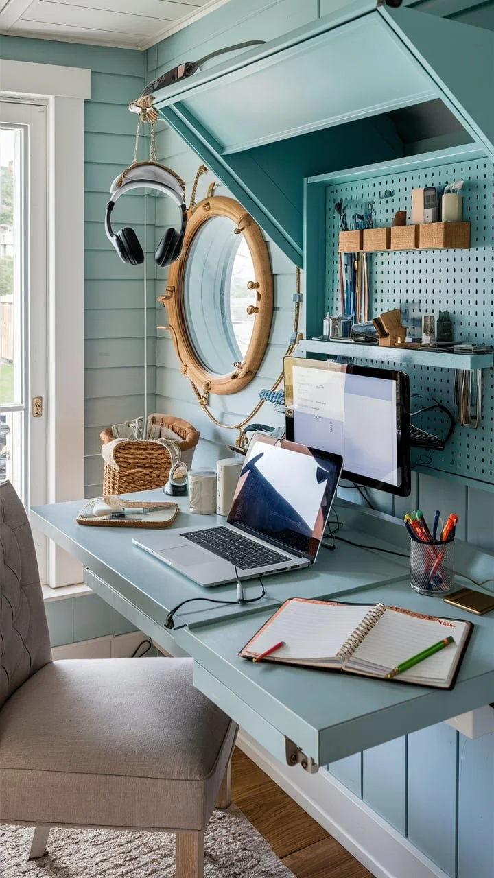 Charming Workspace: Cozy Coastal Cottage Office Designs — Coastal ...