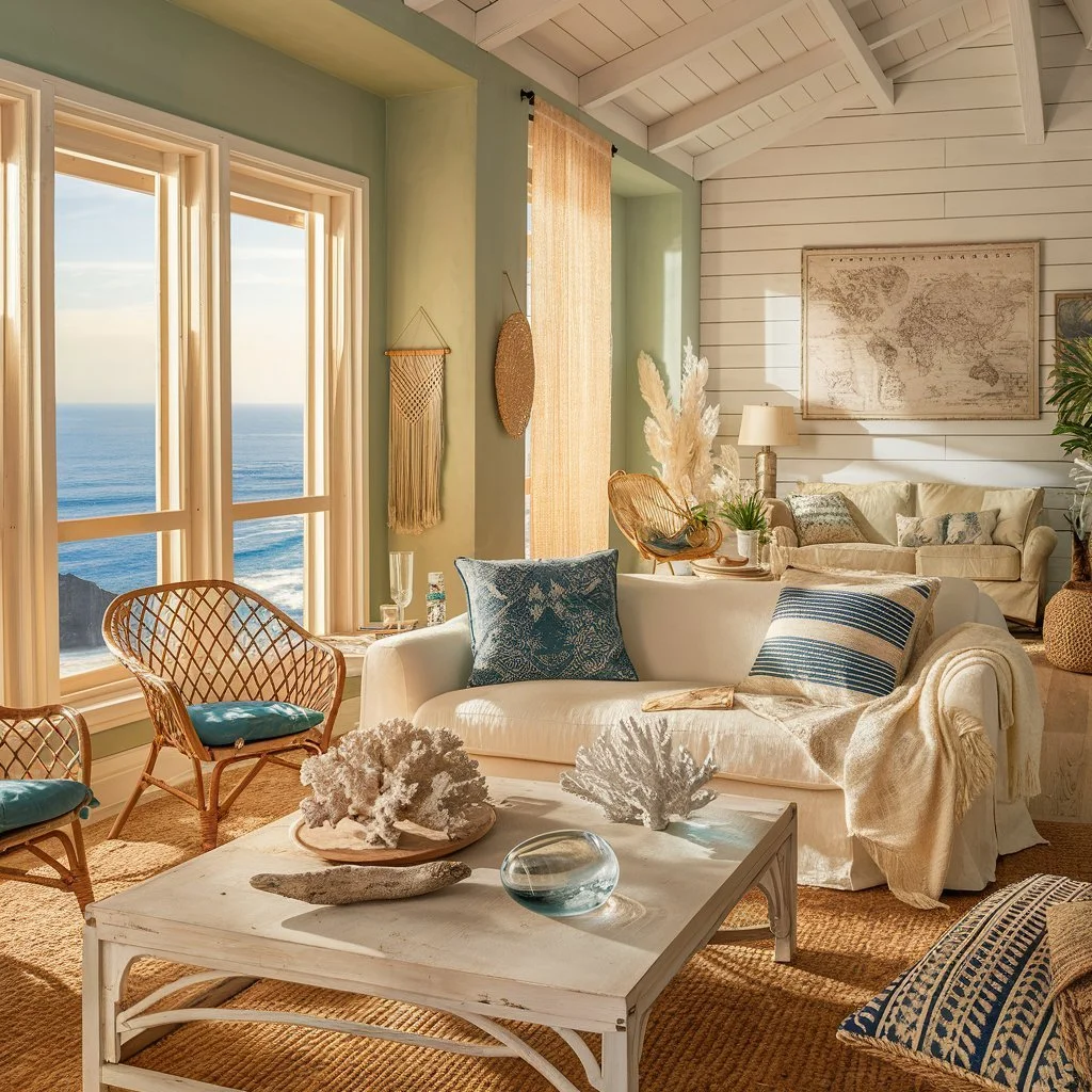 Create Your Perfect Boho Coastal Living Room w/these Essential Design ...