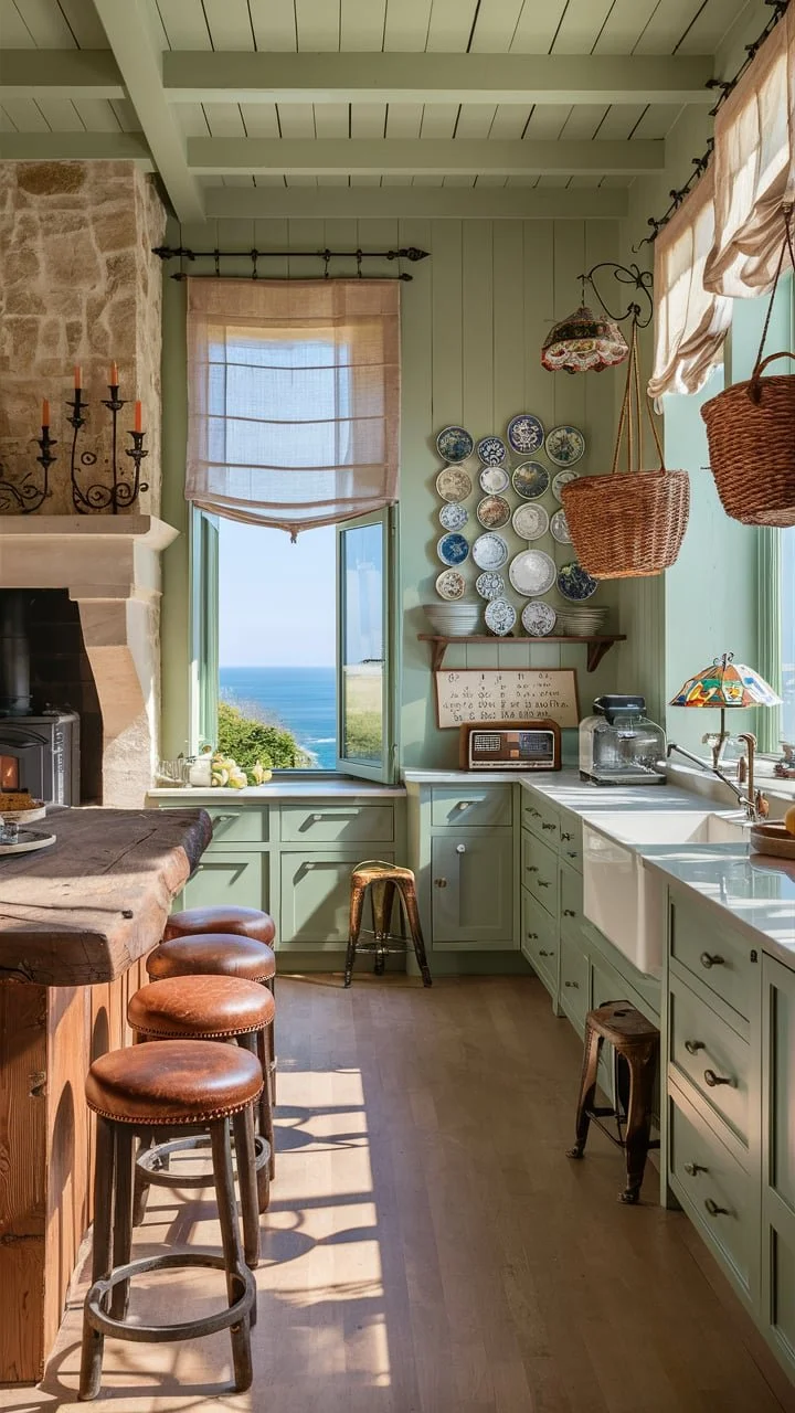 22 Serene Green Cottage Kitchen Ideas — Coastal Cottage by Celeste