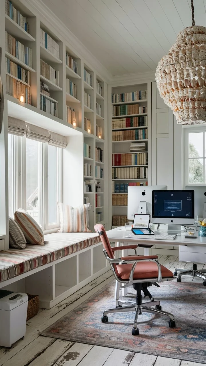 Charming Workspace: Cozy Coastal Cottage Office Designs — Coastal ...