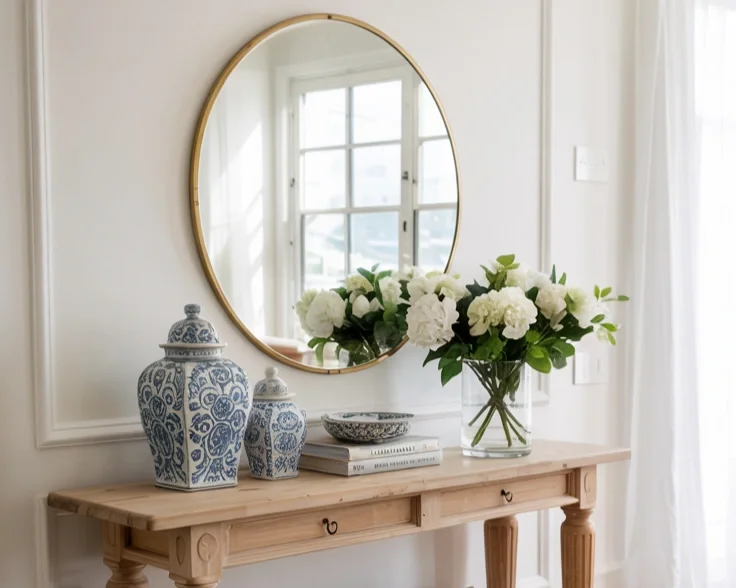 modern coastal interior entryway