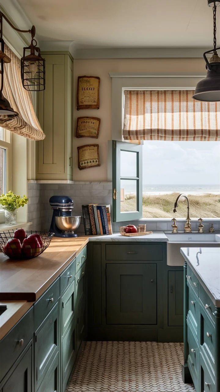 22 Serene Green Cottage Kitchen Ideas — Celeste's Coastal Cottage