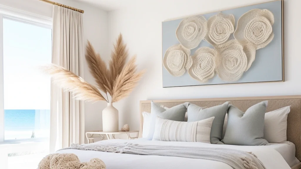 an oceanfront coastal bedroom with spa vibes.