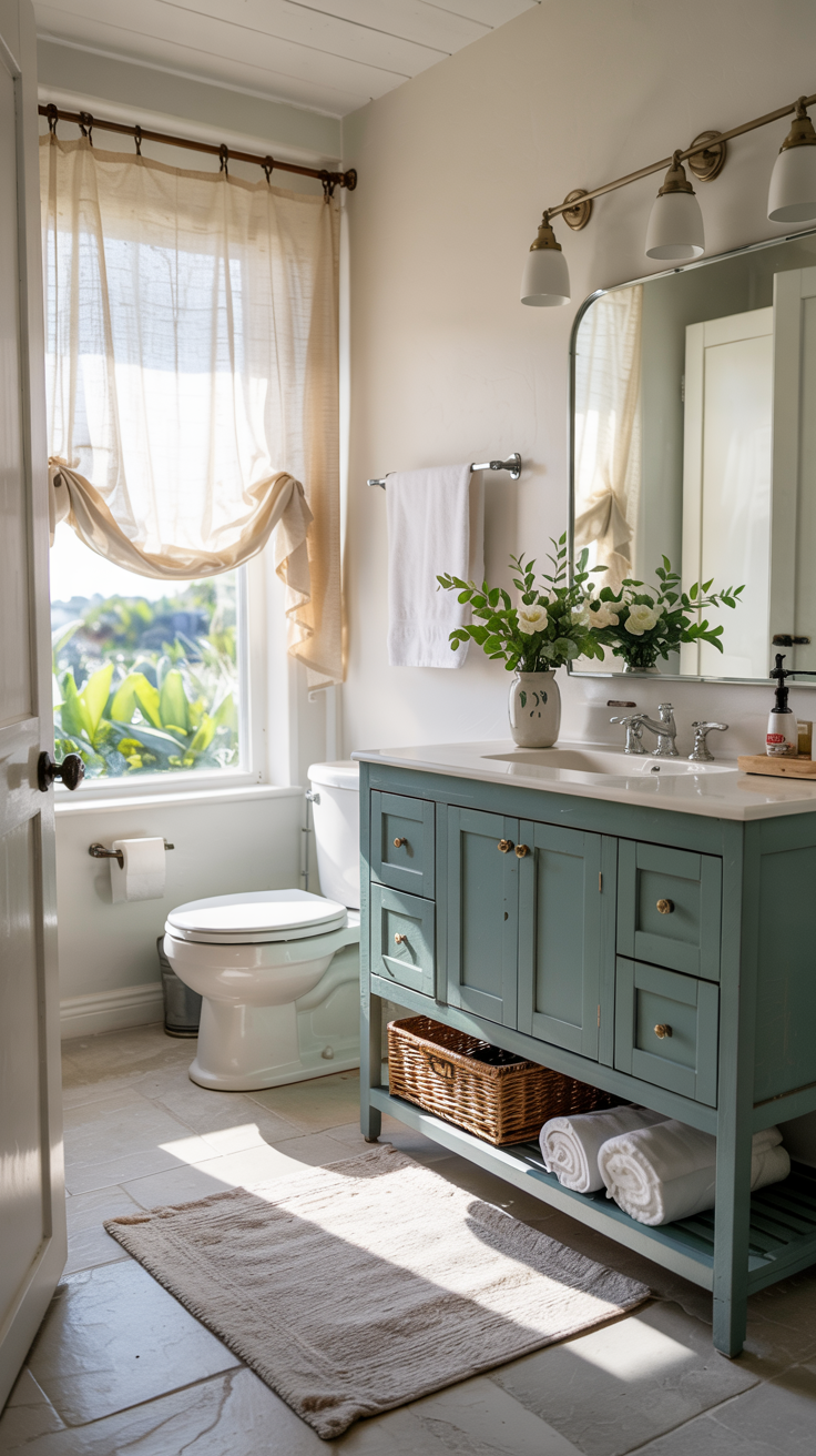12 Small Beach Cottage Bathroom Storage Ideas That Maximize Space ...