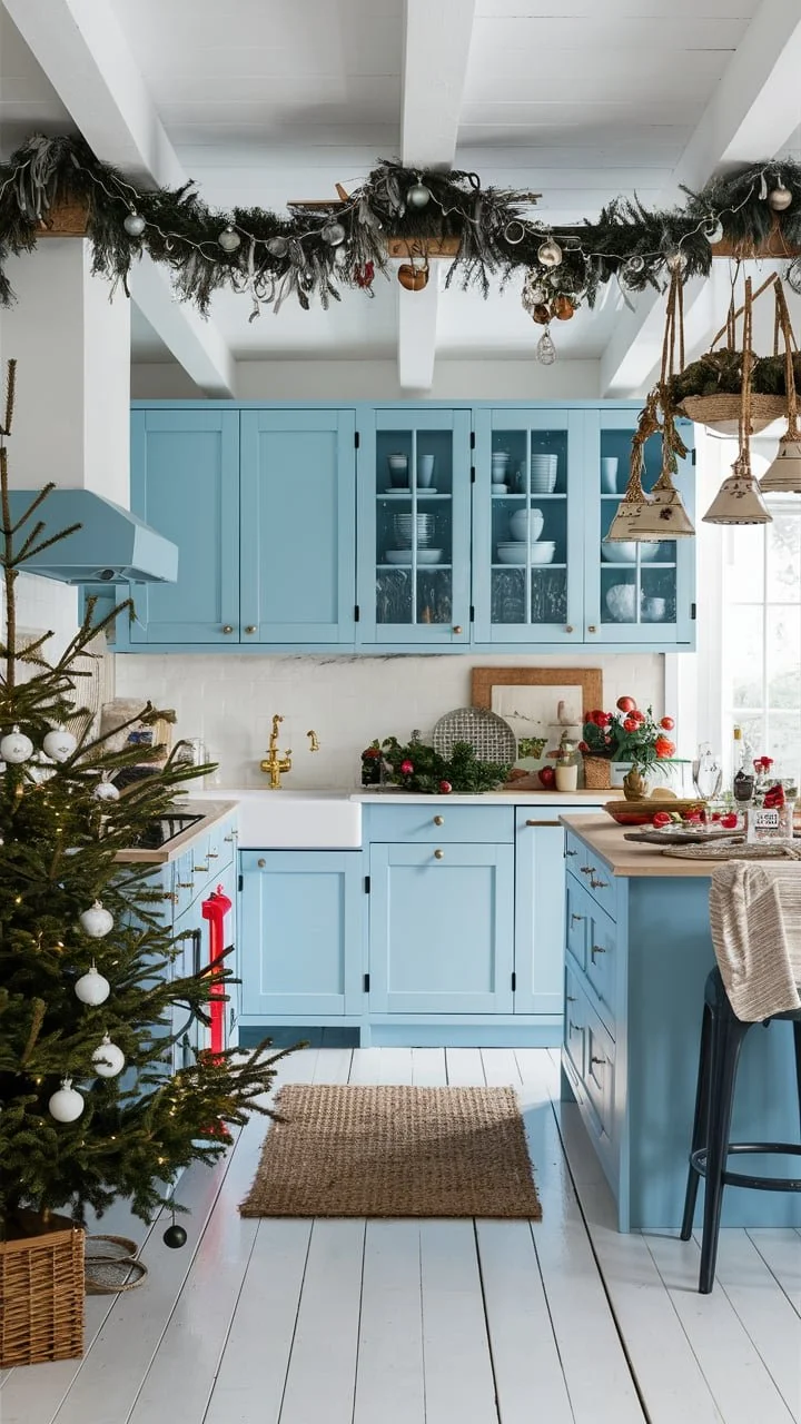 Stunning Coastal Cottage Kitchens Decked Out for Christmas — Celeste's ...