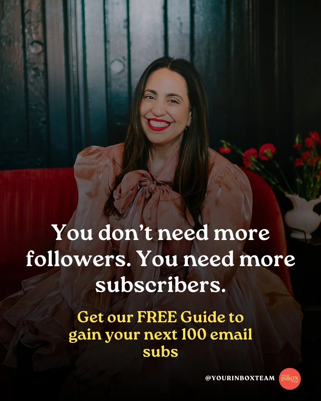 Don't underestimate a small email list. Have 46 people in yours? Email them every week! It's easy with our email templates.⁠
⁠
Head to the link in bio to get your first month free with the code INBOXTRIAL. 🔥⁠