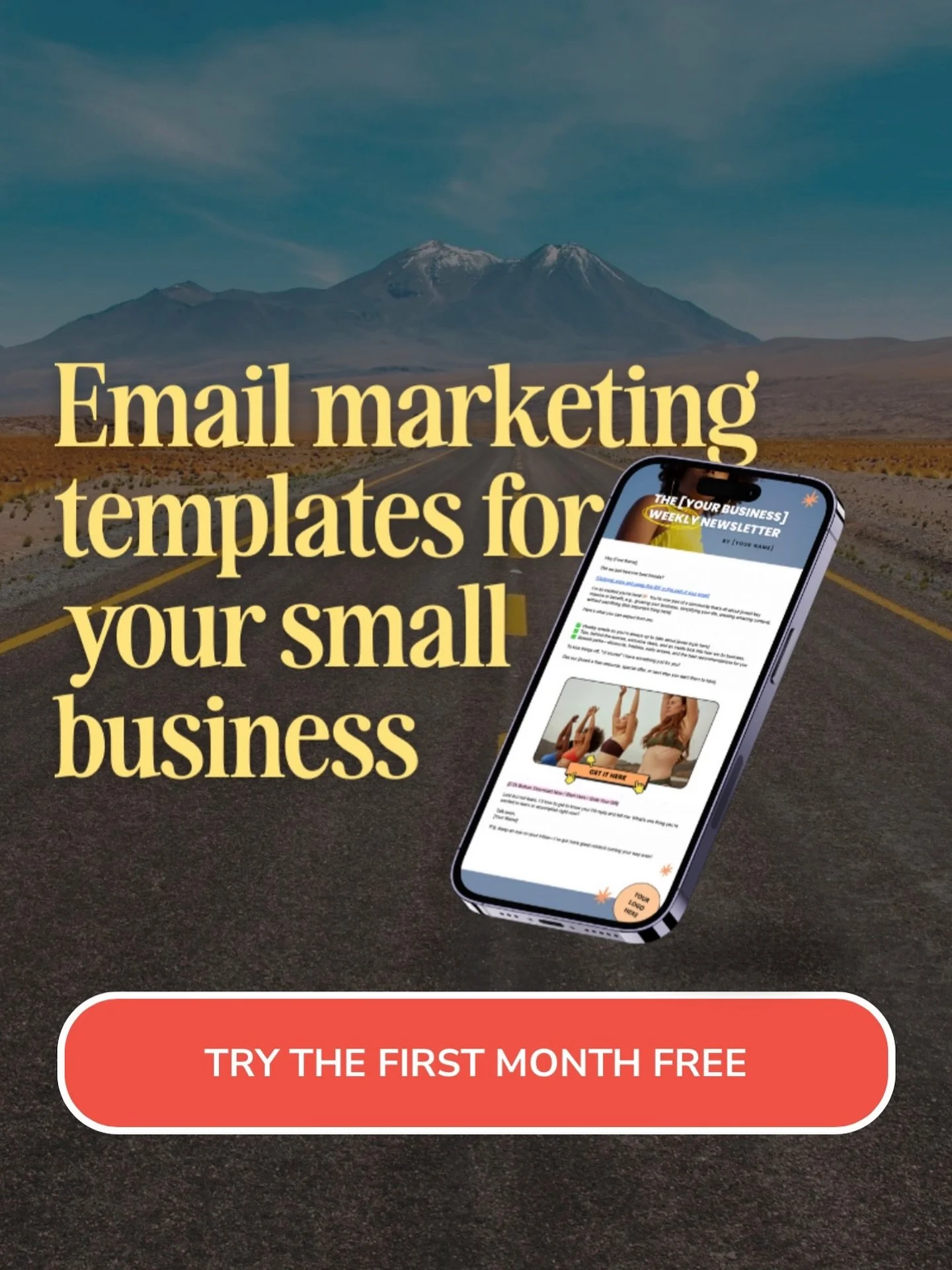 Get our weekly email newsletter templates and start being consistent emailing your list - link in bio ❤️