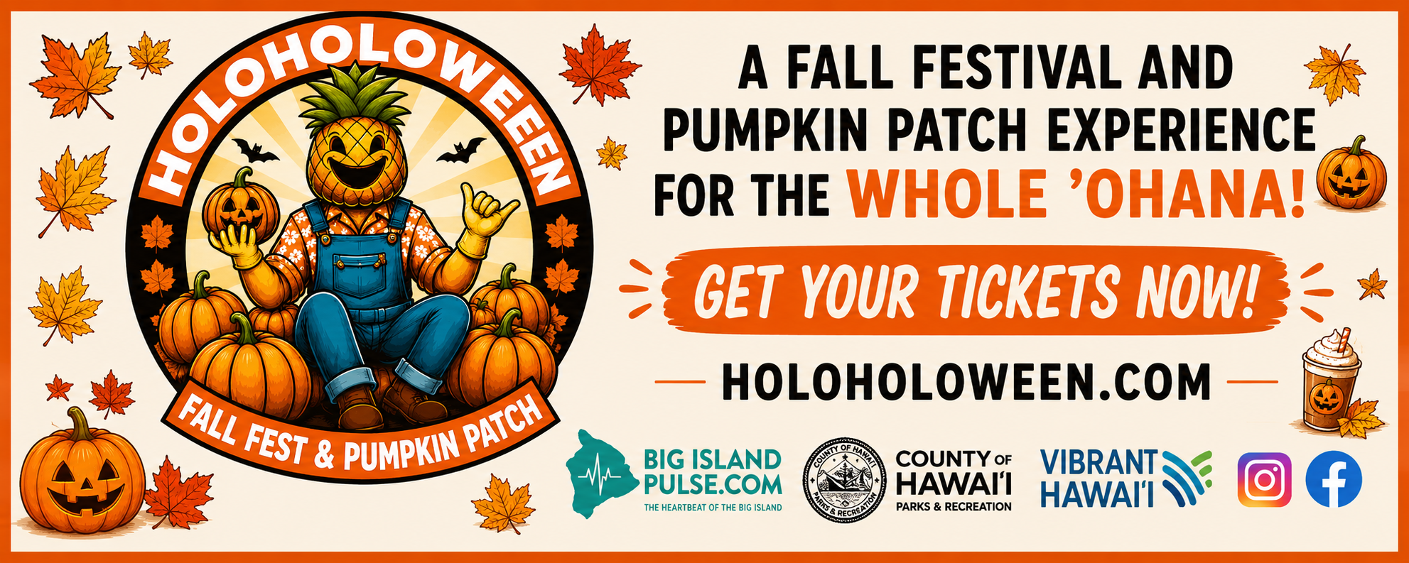 Holoholoween Fall Fest & Pumpkin Patch - a fall festival and pumpkin patch experience for the whole 'ohana. Get your tickets now at holoholoween.com