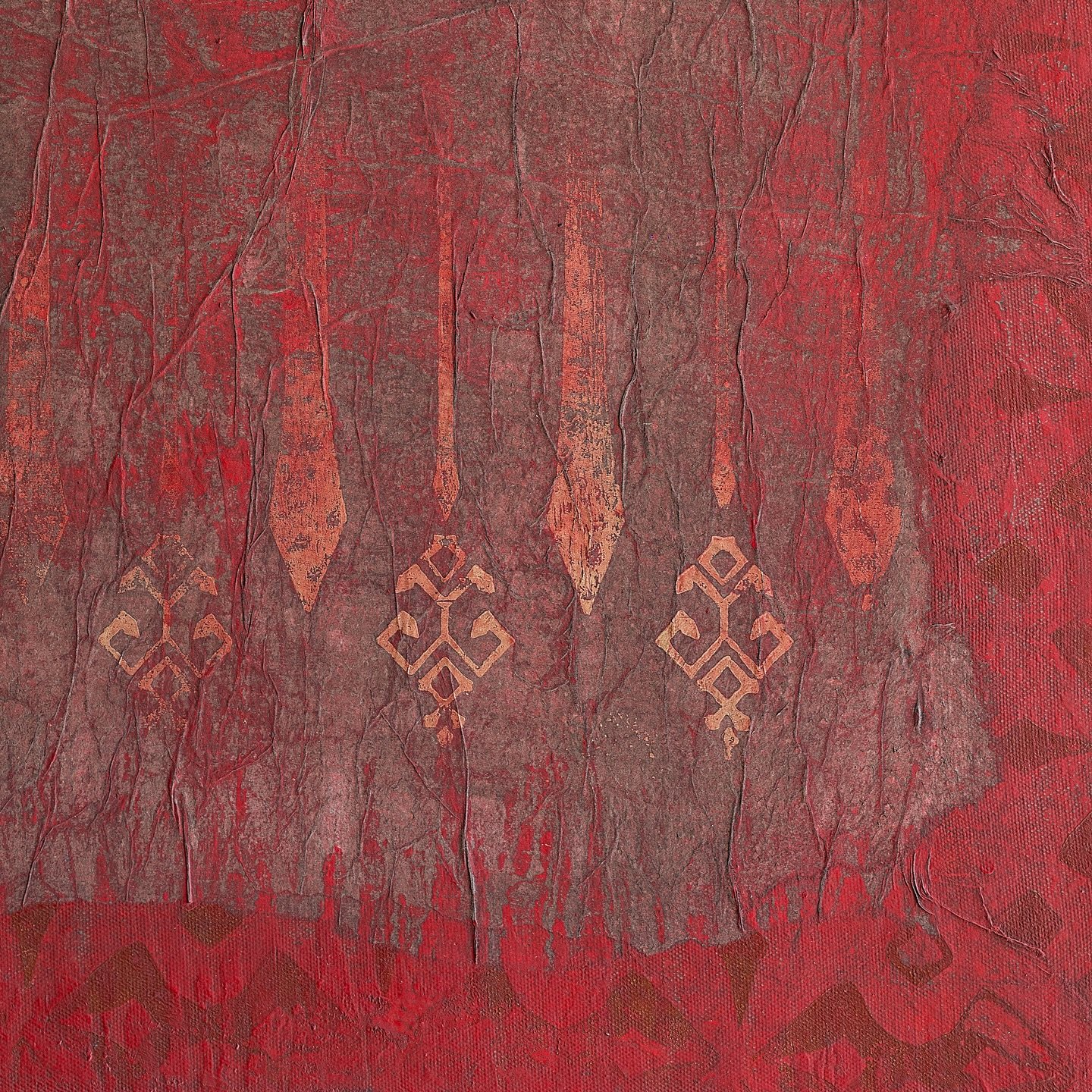 At the core of our inner fire, glow the embers of our essence.

Shedding Raw

Paper, Acrylic and Oil on Canvas
&mdash; Wood frame 

74 x 81 cm 29 x 32 in