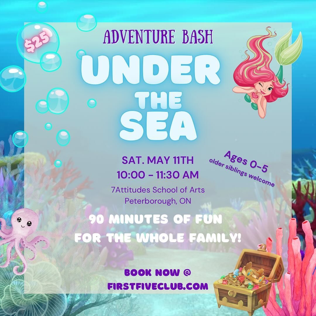 🌊 Don&rsquo;t miss out on the chance to join us for our Under The Sea Adventure Bash! 🐠. Secure your tickets now before they swim away! 🎟️ $25 for the WHOLE FAMILY! 

Go to FirstFiveClub.com &hearts;️🧜&zwj;♀️

#Peterborough #Lakefield #Millbrook 