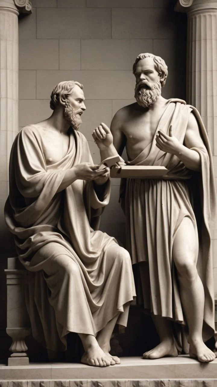 A dialogue between Aristotle and Plato.jpeg