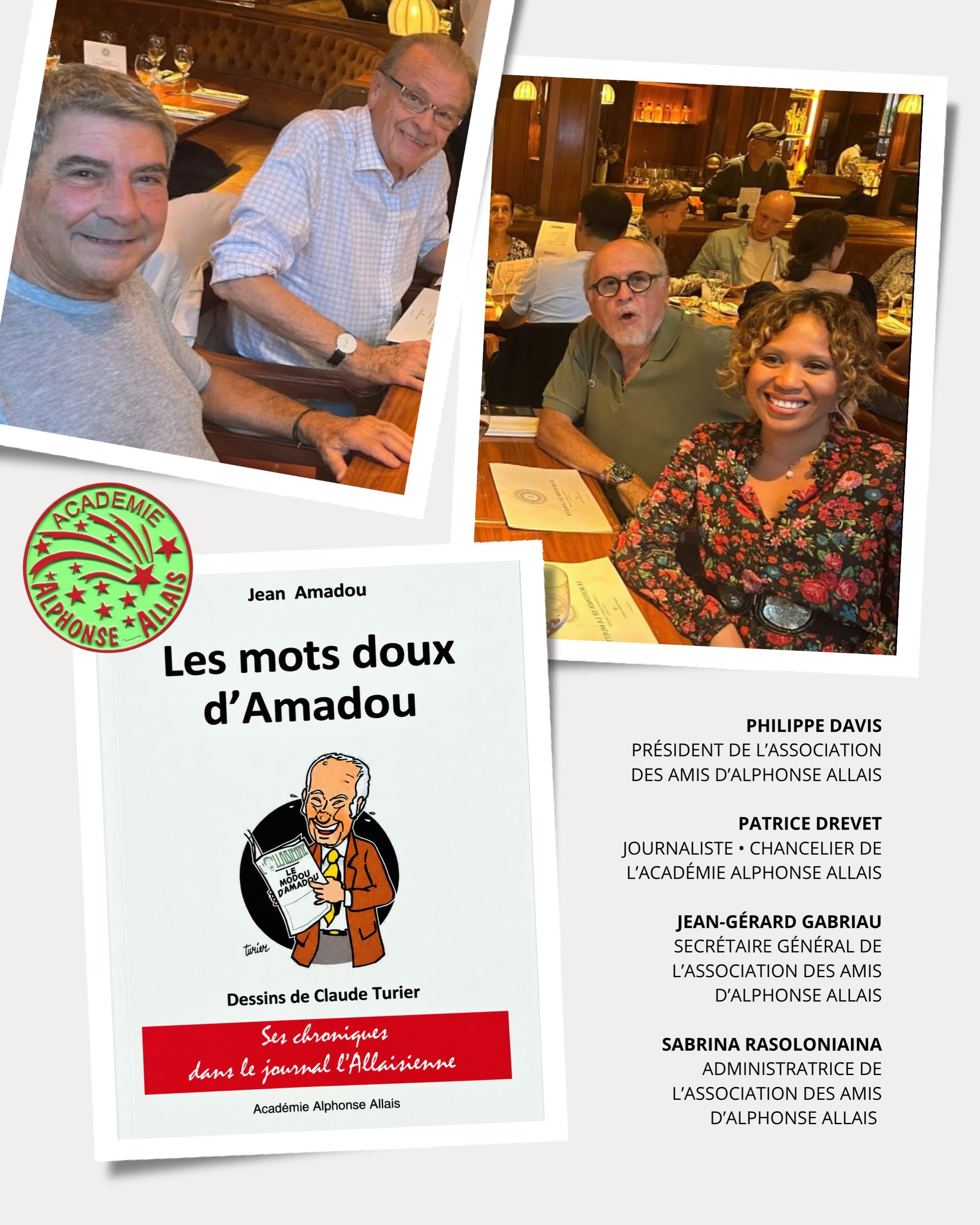 Rendez-vous au sommet &mdash; ou du moins &agrave; une altitude tout &agrave; fait convenable &mdash; avec l&rsquo;Acad&eacute;mie Alphonse Allais. @alphonseallais 

Autour de la table : Philippe Davis, pr&eacute;sident de l&rsquo;Association des Ami