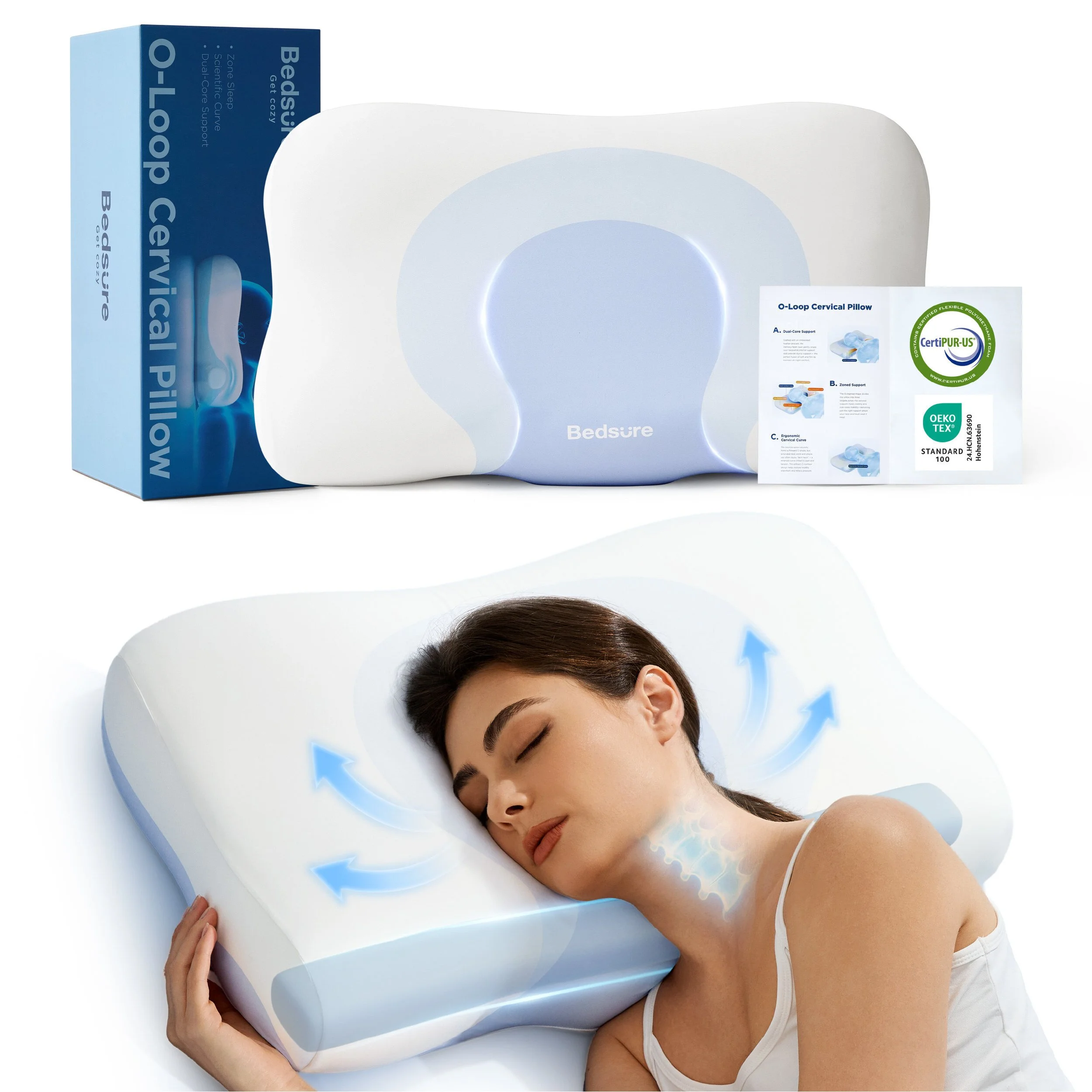 Bedsure Introduces the OLoop Cervical Pillow: Two Sides. One Perfect Night's Sleep.