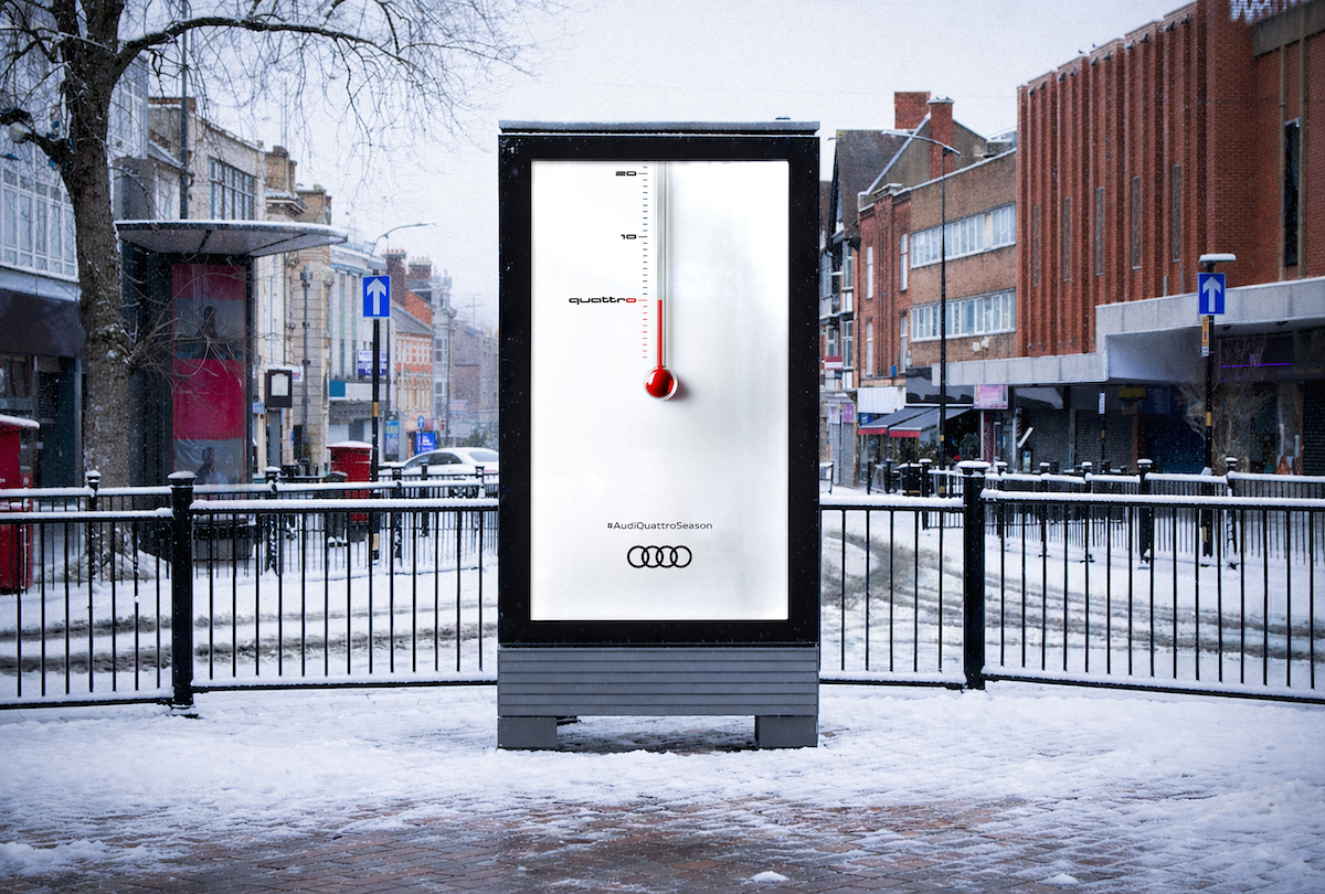 Audi Ties Winter Conditions to Quattro in Weather-Triggered DOOH Campaign (Analysis)