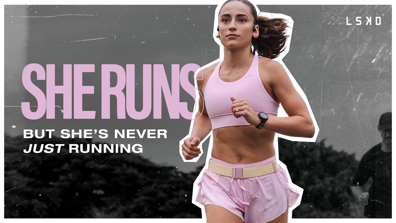 She runs, but she's never just running