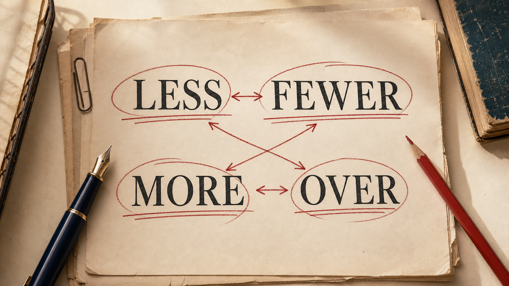 Which is Correct? Less or Fewer? More or Over?