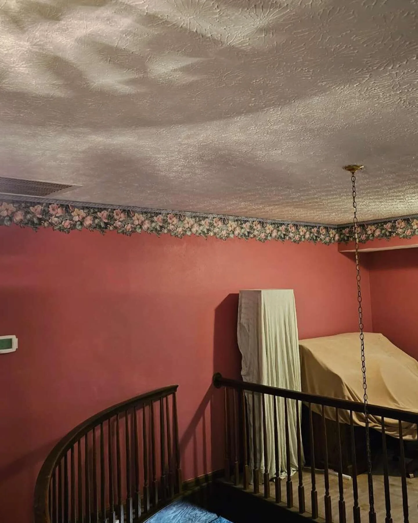 Here&rsquo;s a job in Troy that we just finished up for a great customer! She had some water damage on her ceiling had to be ripped out. Two sheets replaced,taped,stomp brushed and painted!