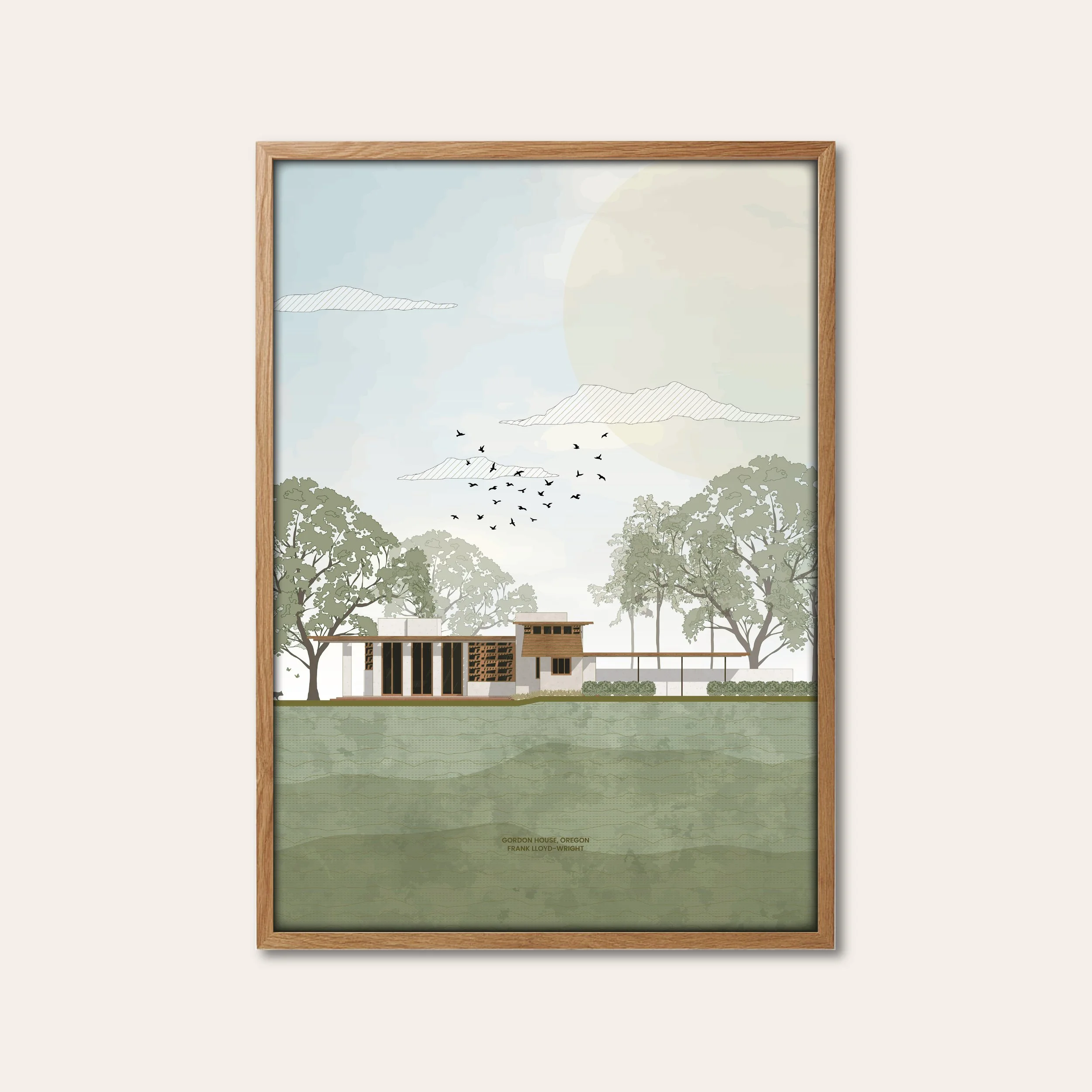 Gordon House Portrait, Frank Lloyd Wright