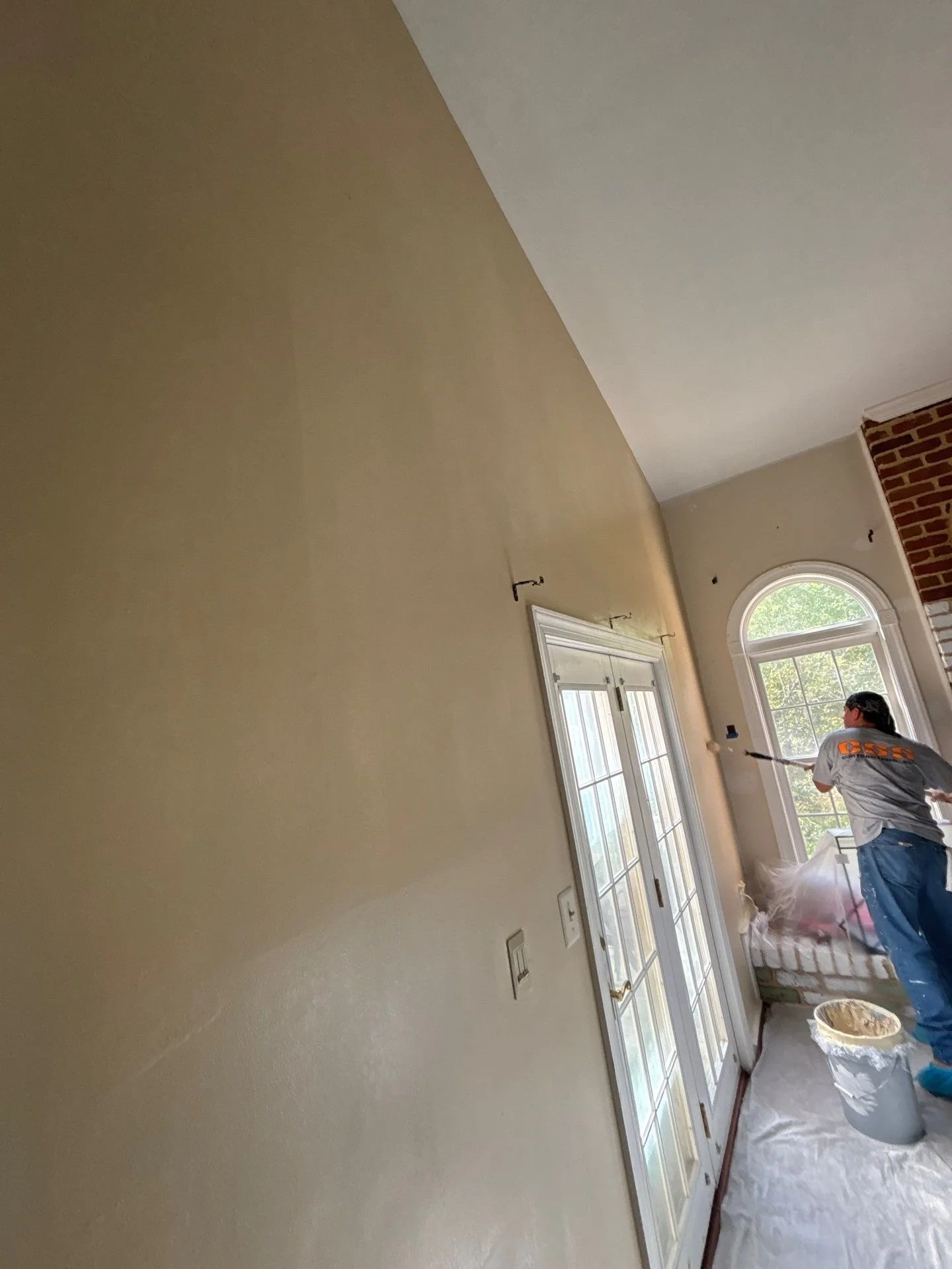 Living Room Painting Cream