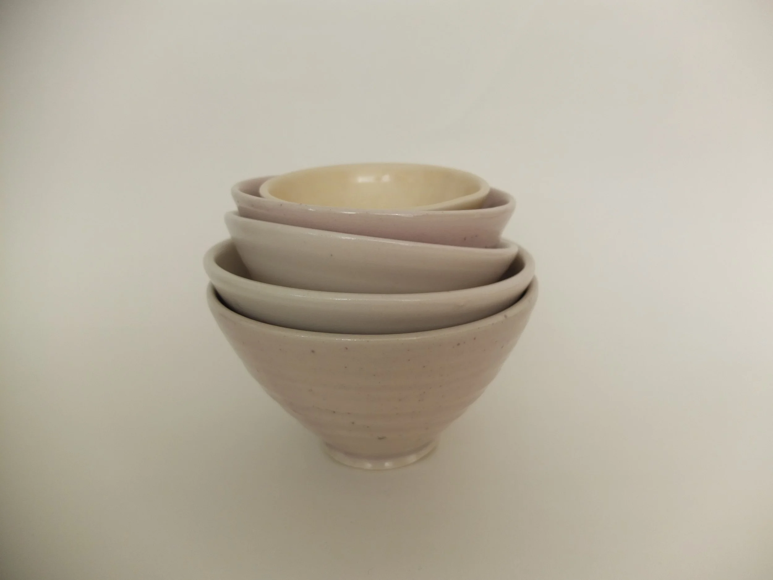 'a soft serve' bowl stack in various pastels