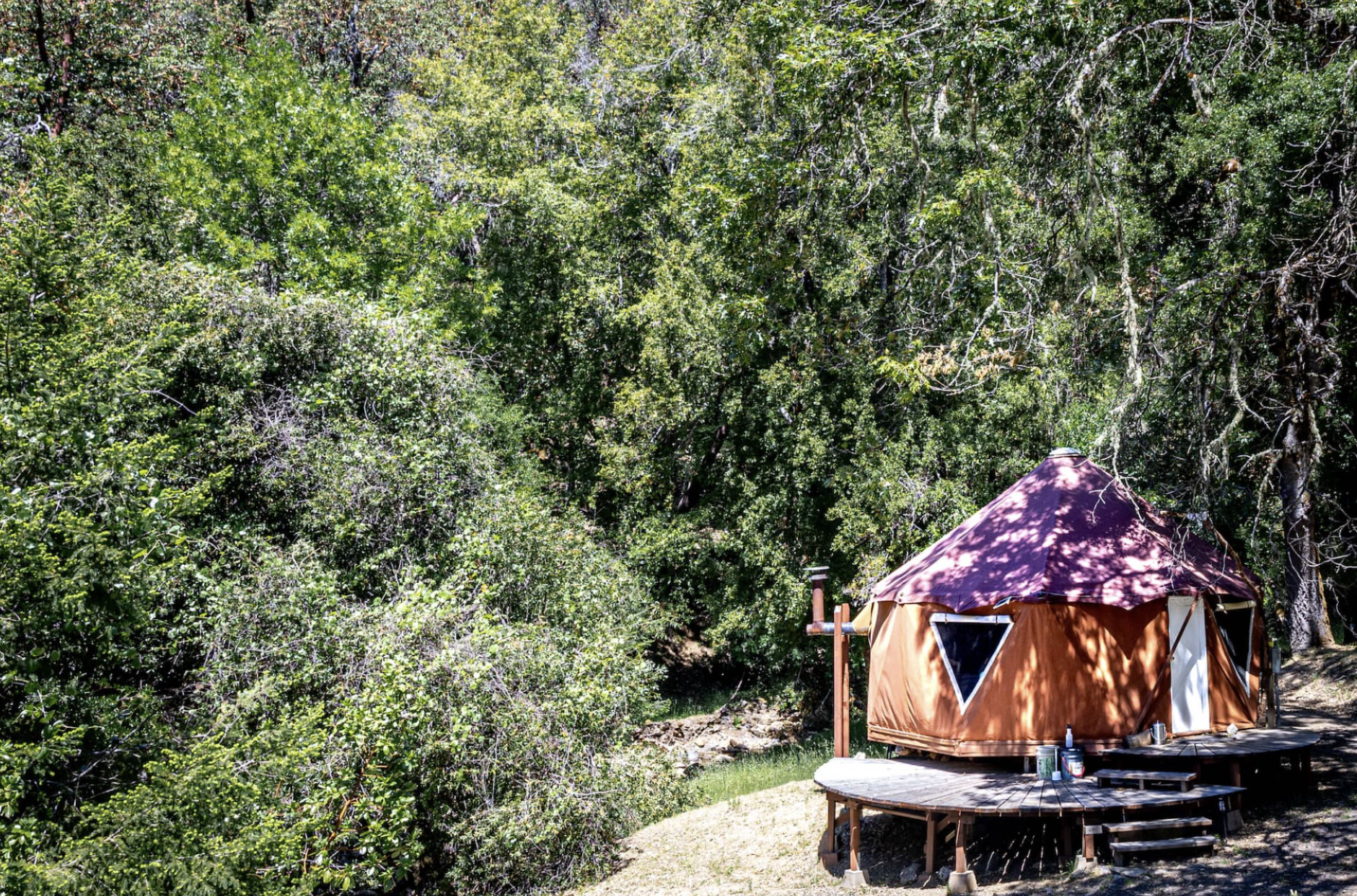 The Yome ~ A haven merging the best of dome and yurt. Embrace nature's embrace in its encircling design, fostering a deep sense of peace and connection. Soak in the starlit skies, rustling trees, and passing wildlife, enveloped in nature's embrace. 