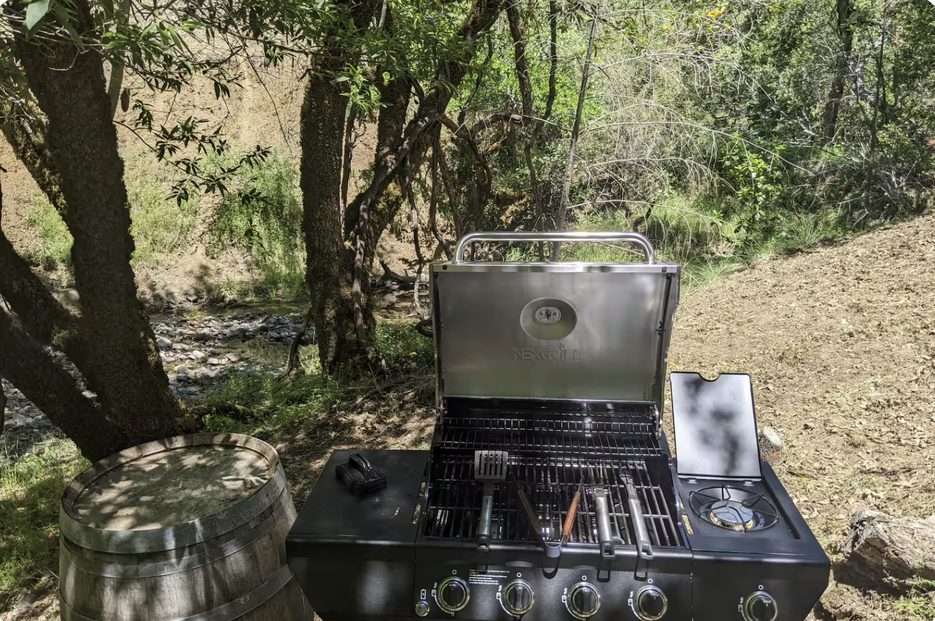 Tent & Car Camping ~ A beautiful way to immerse yourself in the wilderness experience. Enjoy full access to all retreat amenities, refrigerator, outdoor kitchens, shared indoor kitchen, stunning open-air showers, and clean toilets.