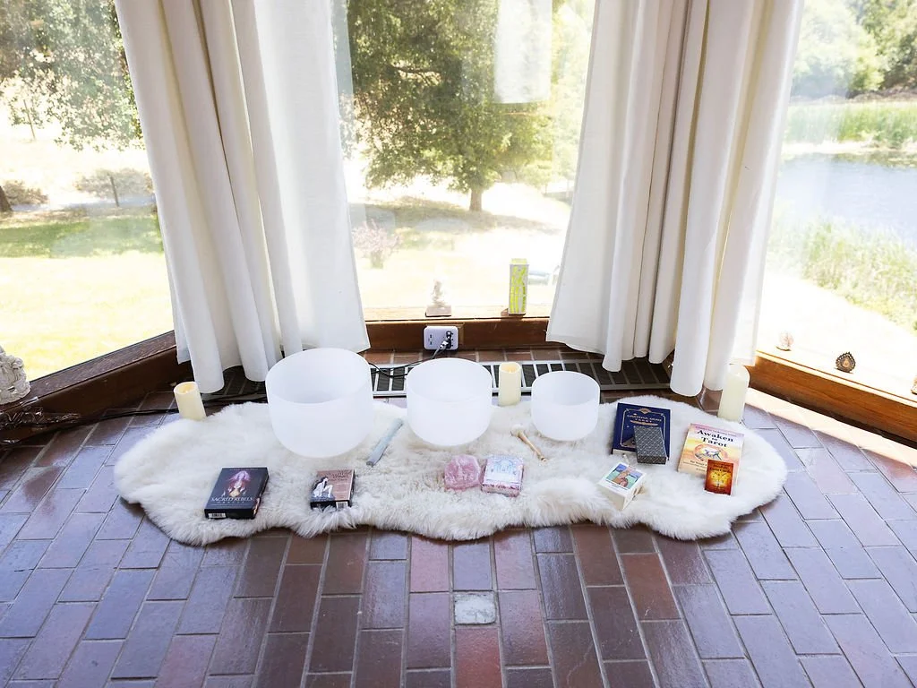 Women exploring embodied spirituality and wellness practices at a California retreat
