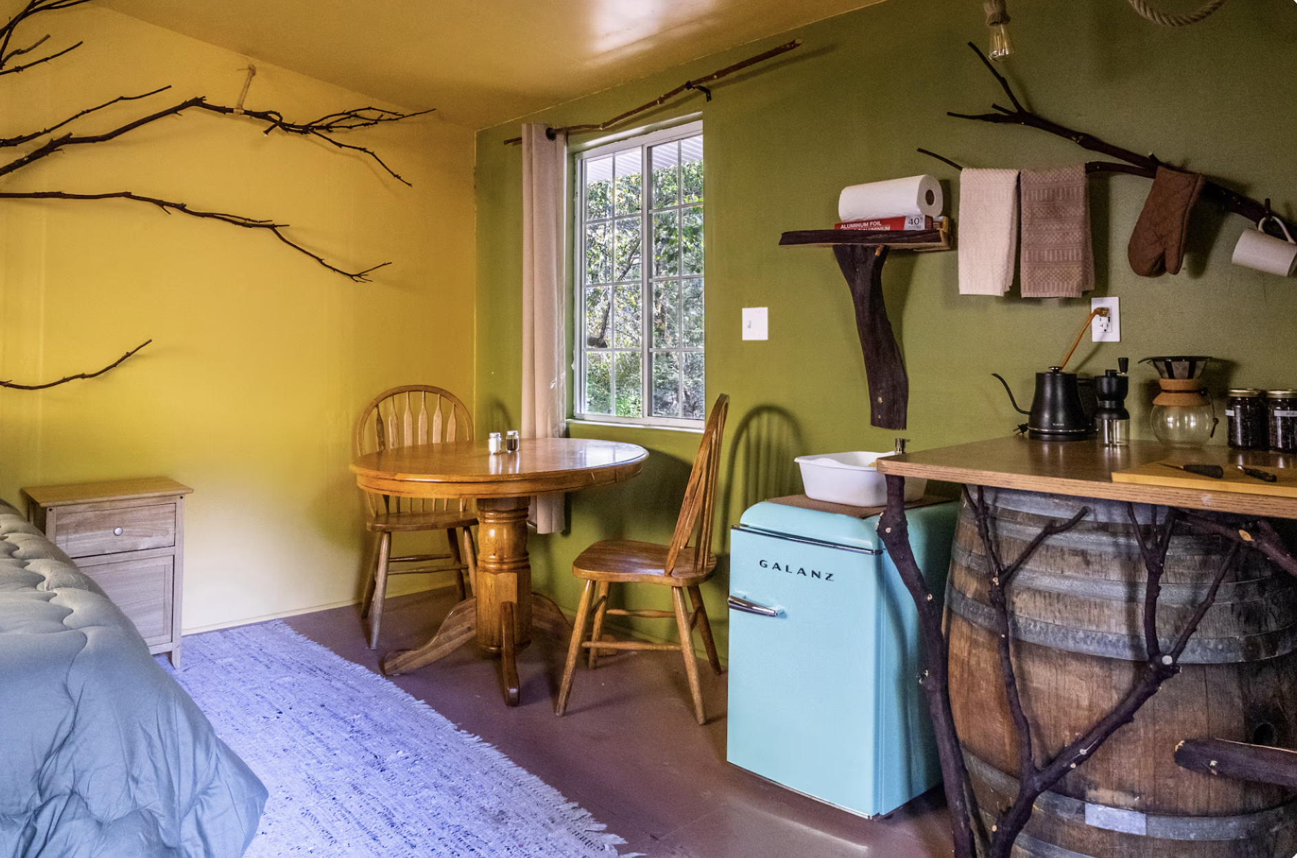 The Hideaway is a beautifully converted farm building is a hidden gem located in our Golden Cup Wilderness Village. It's secluded backyard forest and special attractions will put you at ease with the sounds of nature.