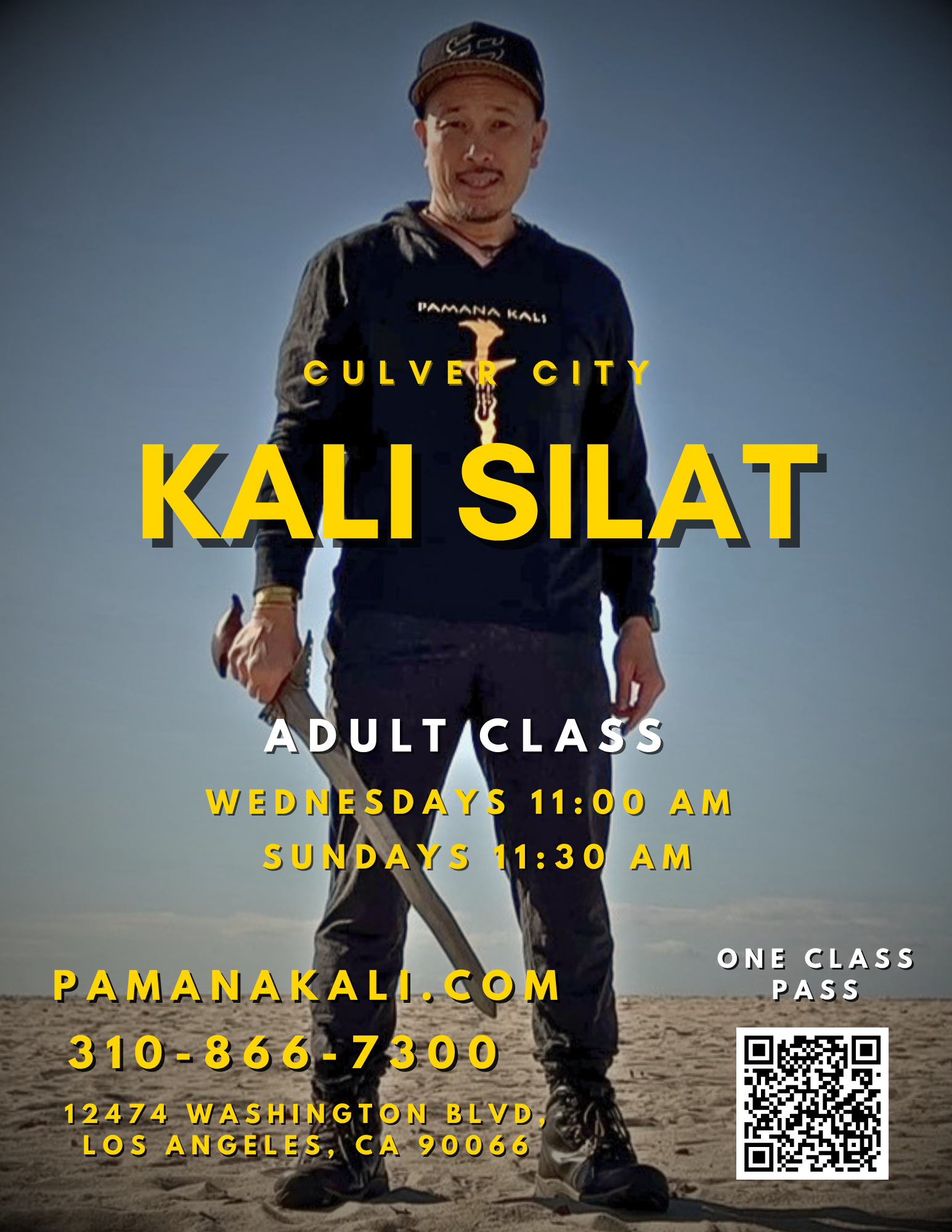 Pamana Kali adult Kali and Silat classes near Culver City: Wednesdays at 11 a.m. and Sundays at 11:30 a.m., 12474 Washington Blvd, Los Angeles.