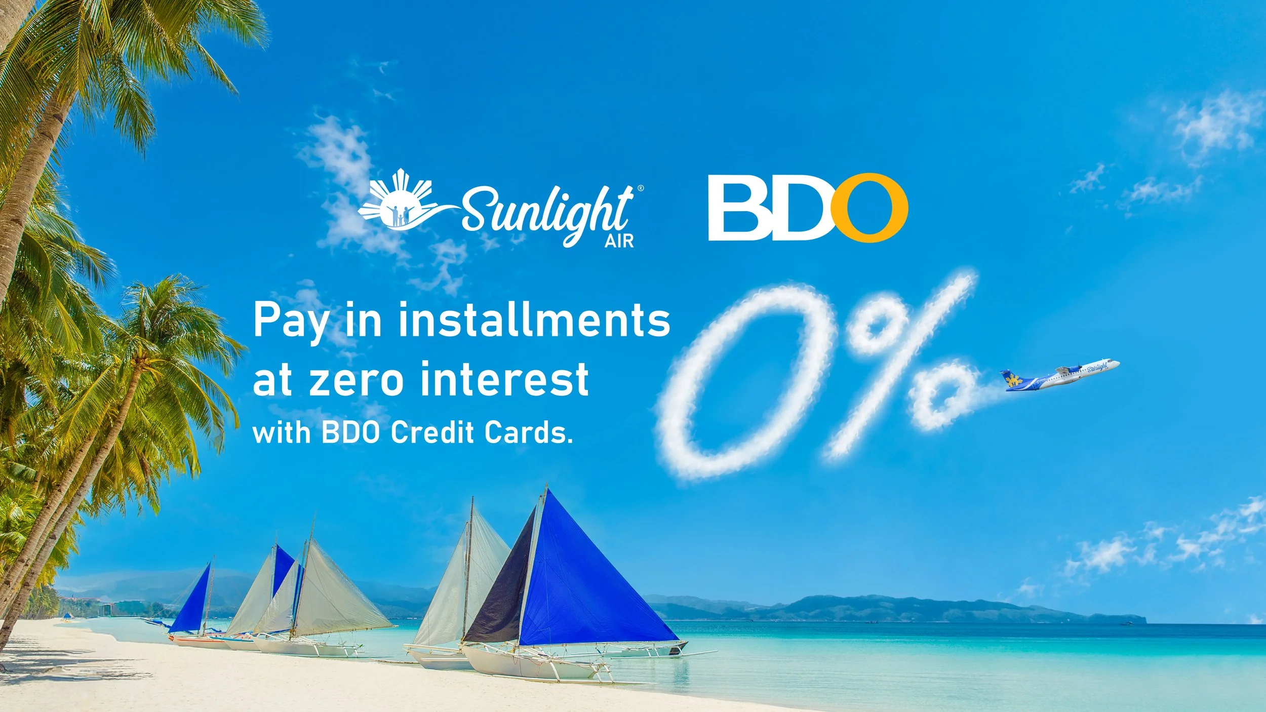 Sunlight Air offers 0% interest installment option with BDO credit cards