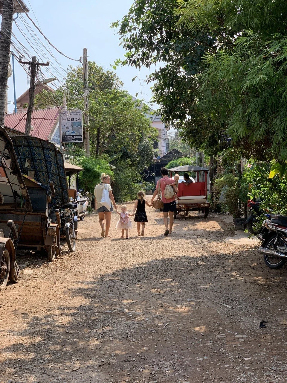 Our little side street off Wat Bo before the new road