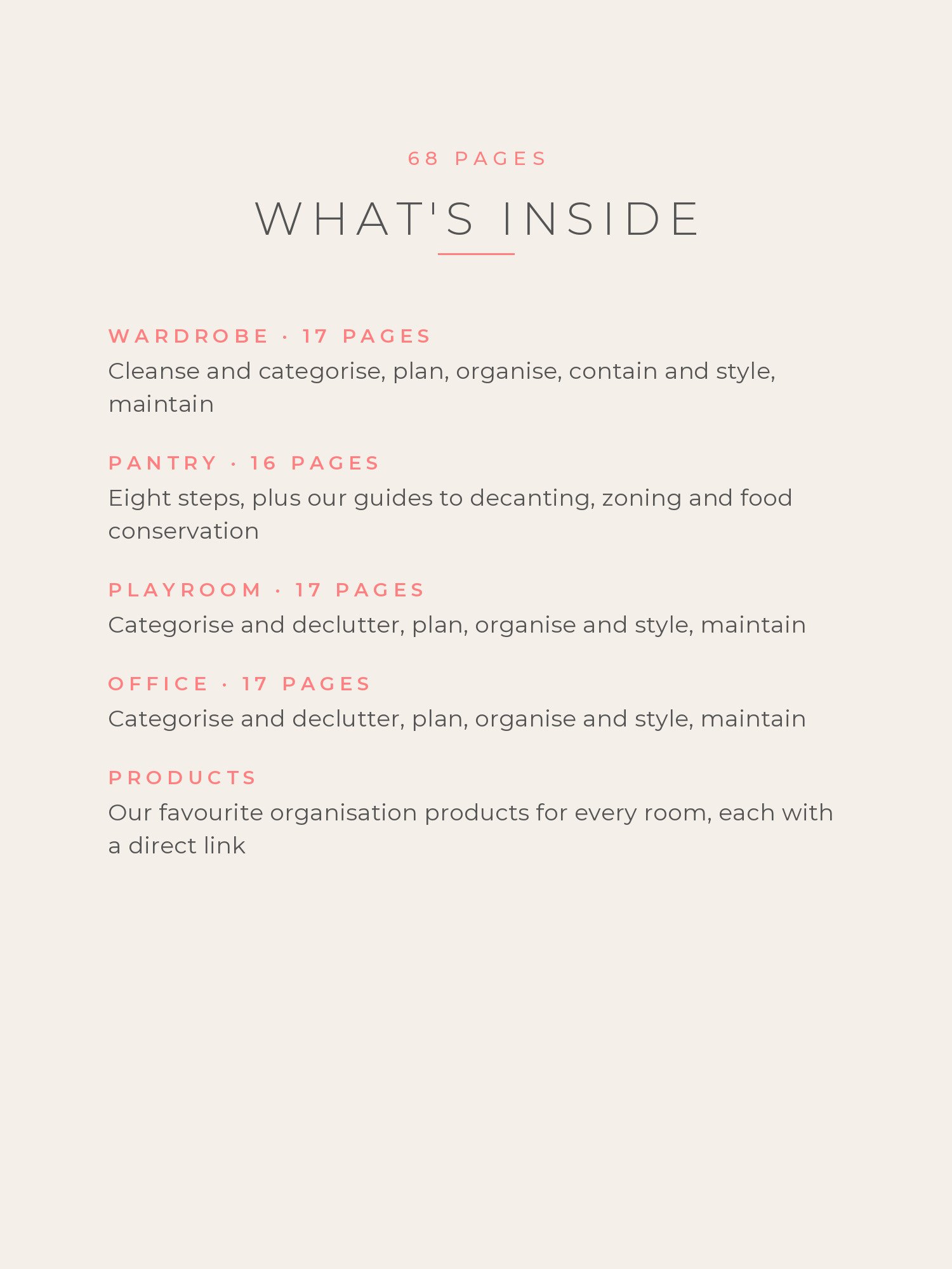 List of what is inside the 68-page how-to guides bundle